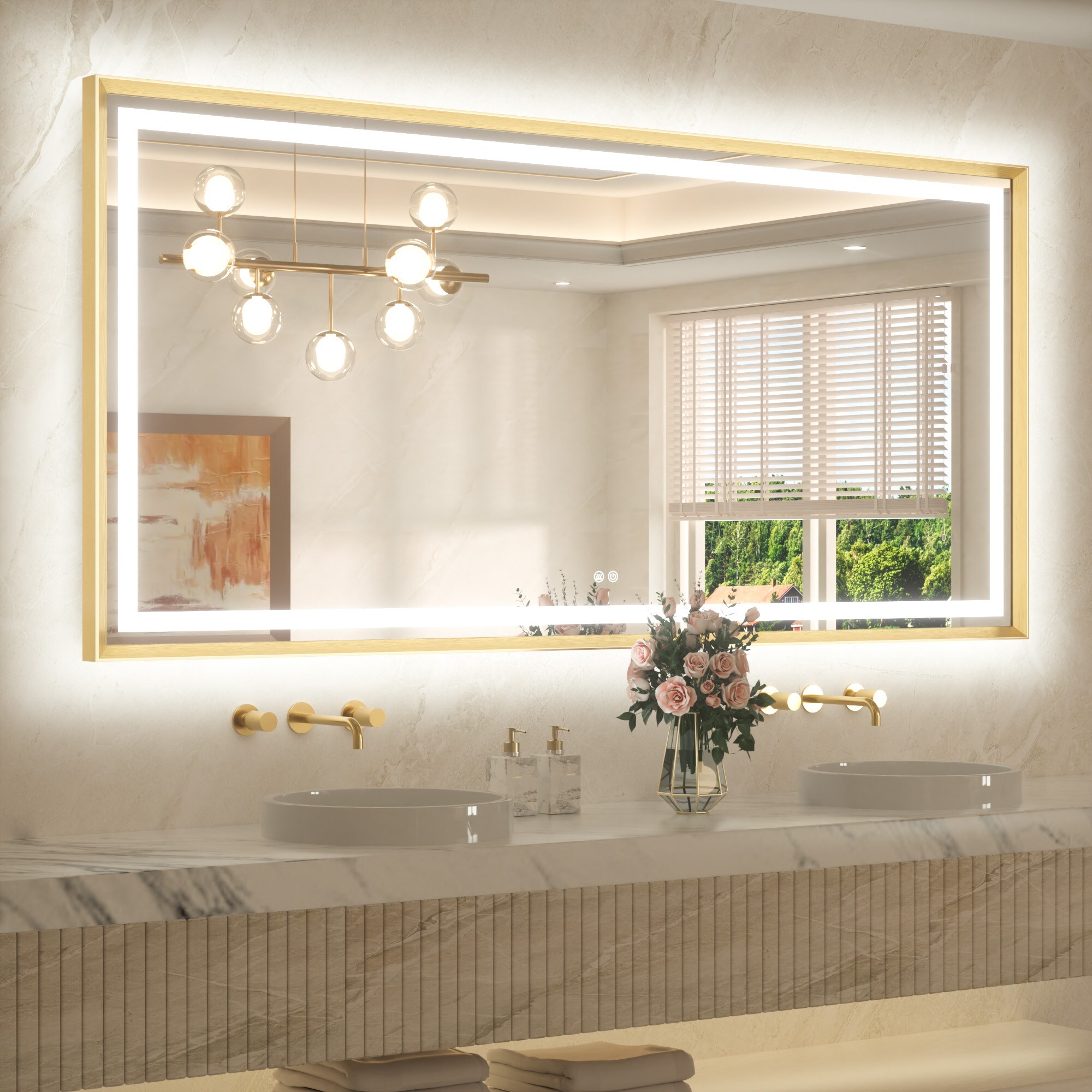 TETOTE LSC-TE-7236GD-B66 Framed-Bath-Mirrors - View #2