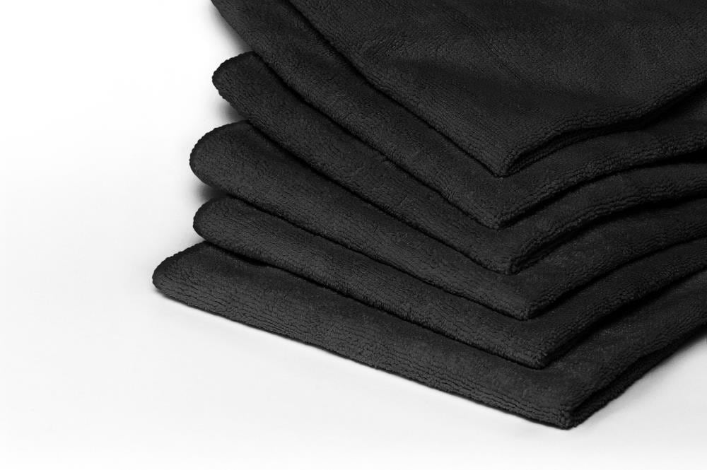 GarageMate 40 Microfiber Towels Black - Imported Microfiber Cloth, 0.25-oz  Size - Absorbs 7x Weight, No Streaks or Lint - Washable & Reusable Cleaning  Cloths in the Cleaning Cloths department at