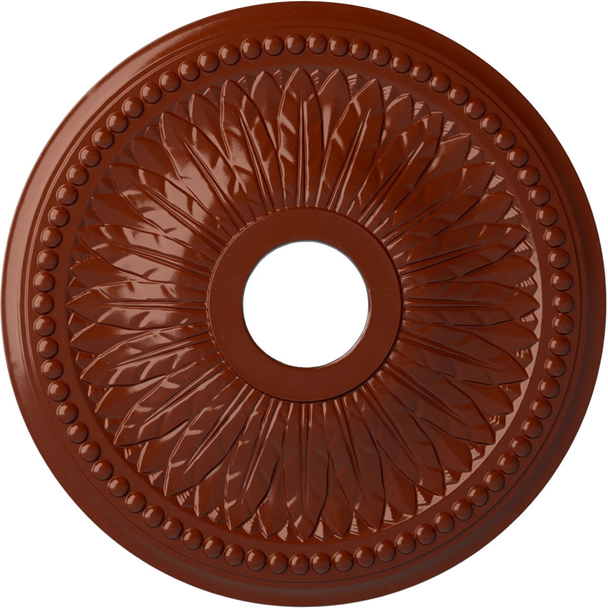 Ekena Millwork CM18BIFIF Bailey 18-in W x 18-in L Painted Firebrick Polyurethane Whole Ceiling Medallion