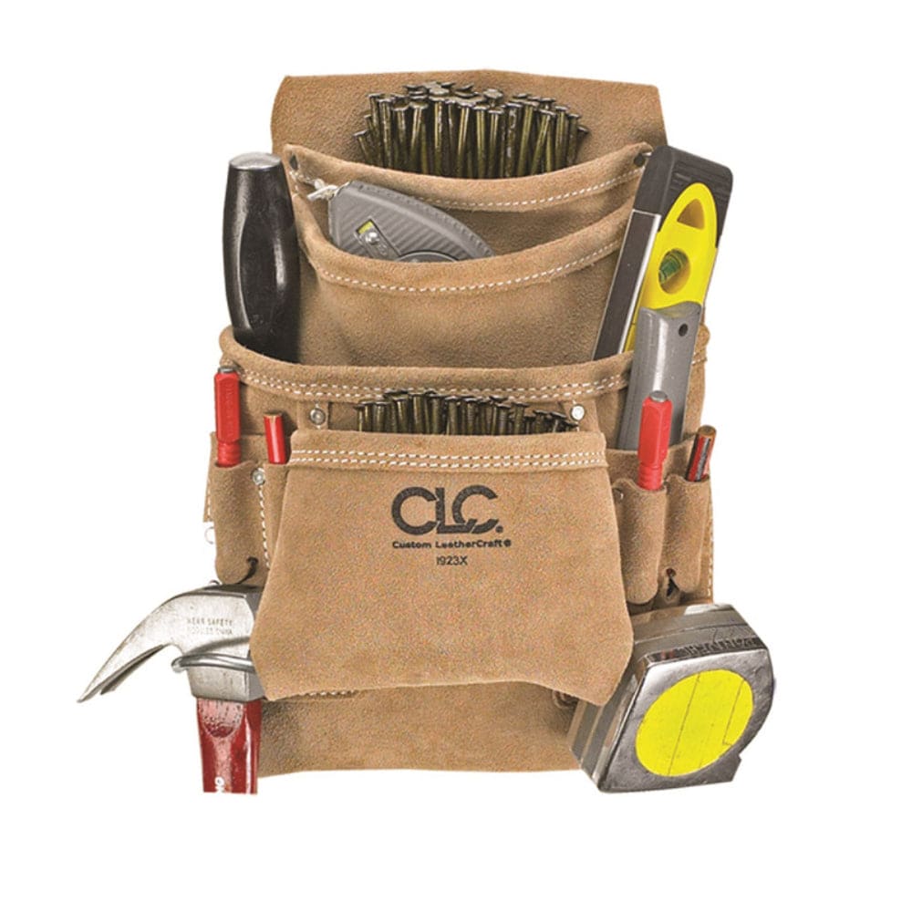 CLC  Suede Nail and Tool Pocket Apron 10 Pocket Tan 3 in W x 11.5 in H Model I923X