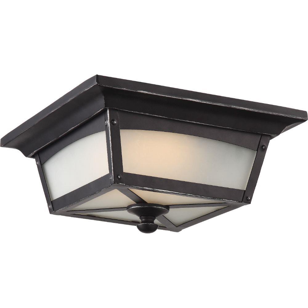 1-Light Sterling Black LED Flush Mount Light at Lowes.com