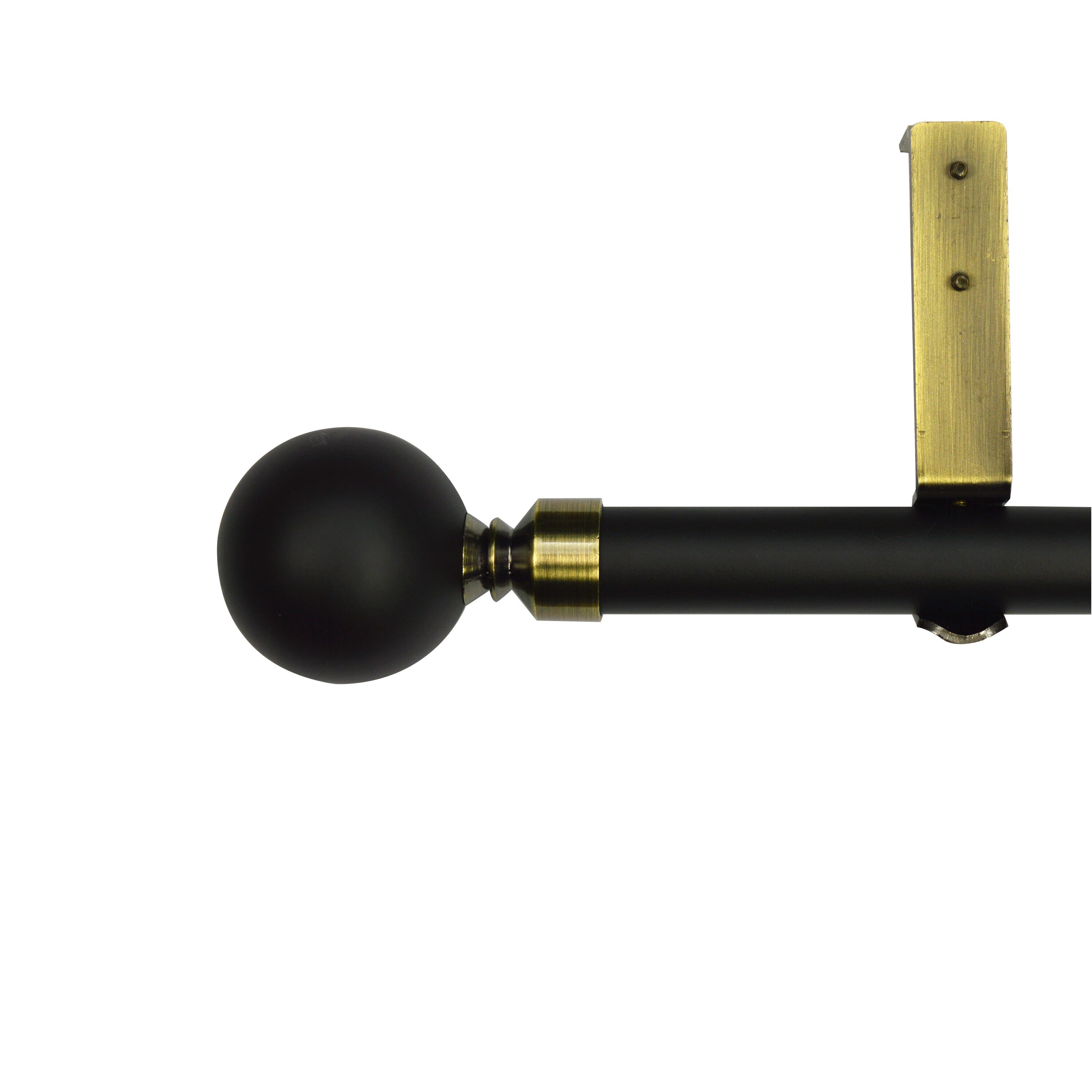 allen + roth 72-in to 144-in Dark-brass Steel Single Curtain Rod with  Finials in the Curtain Rods department at