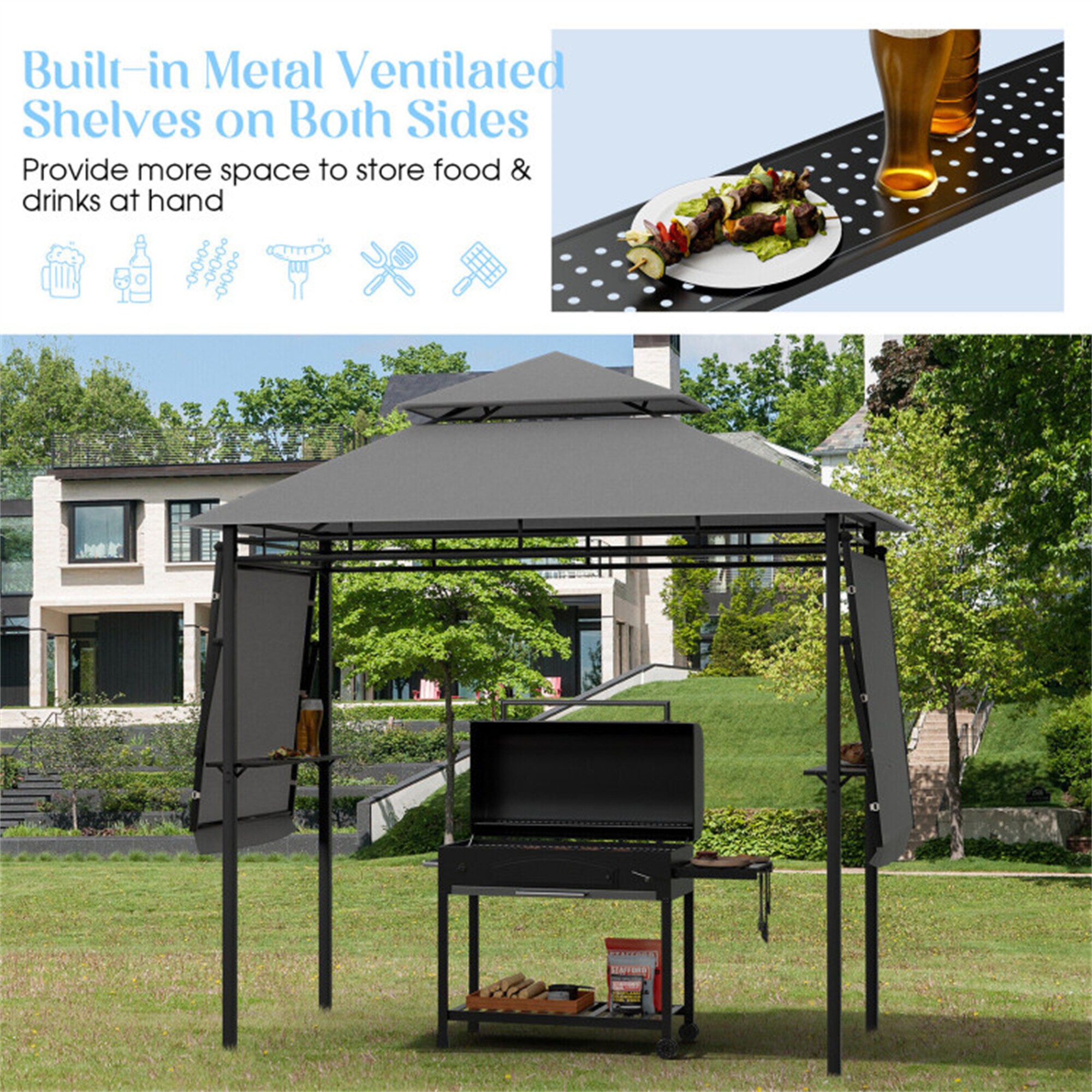 BABOOM BOM-10385GR-CO Wood-Resin-Gazebos - View #8