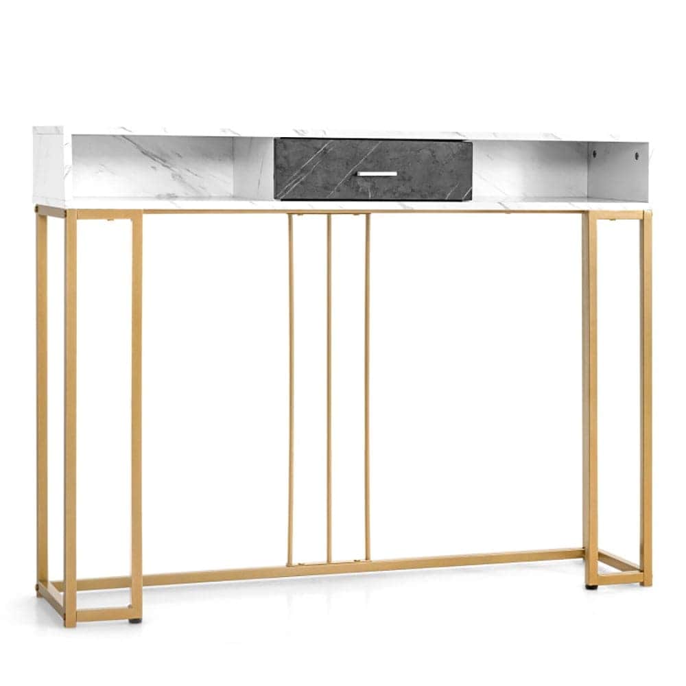 VERYKE Narrow Long Sofa Table for Living Room-White Entryway Table Hallway Table Storage-Friendly Hallway Table for Foyer