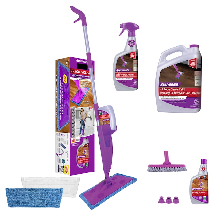 Shop Rejuvenate Click N Clean Spray Mop, 32-oz Liquid Floor Cleaner and  128-fl oz Floor Cleaner Refill Bundle at