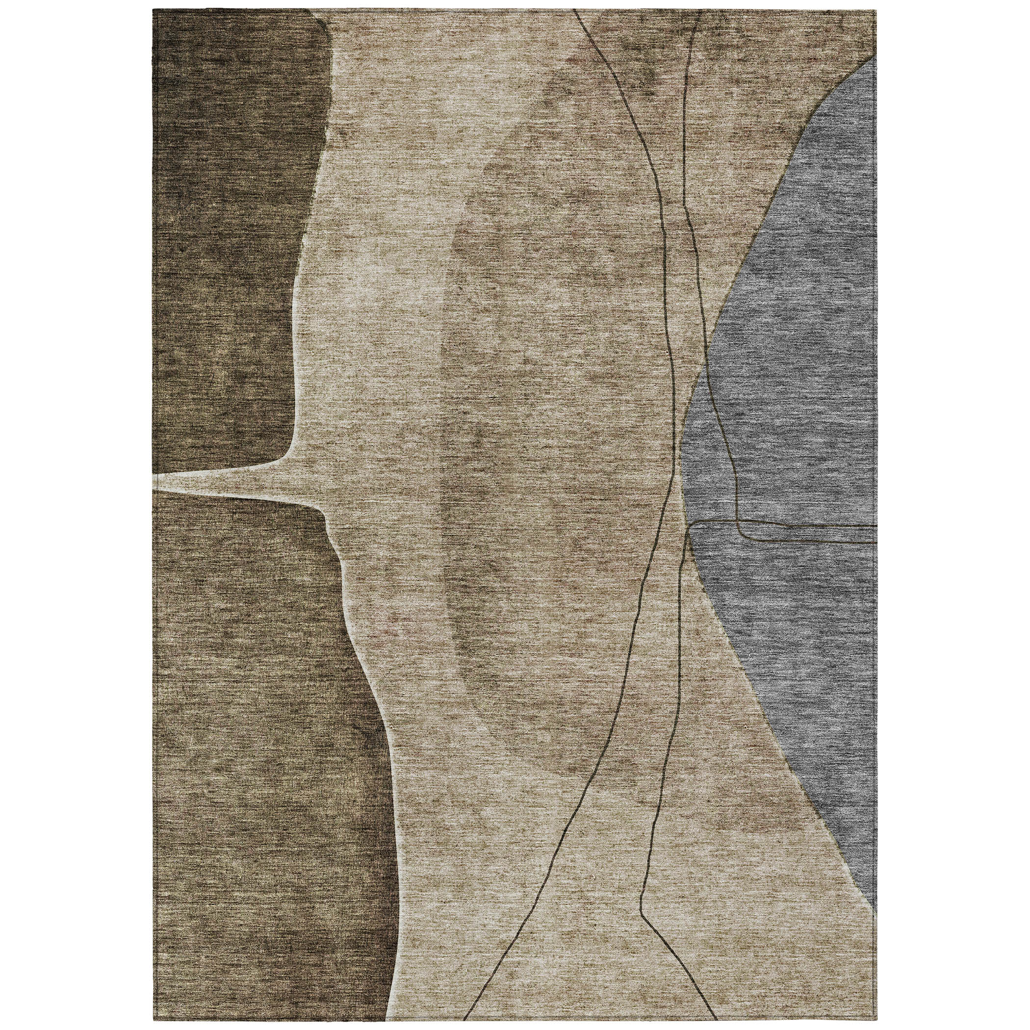 Addison Rugs ACN696BR10X14 Chantille ACN696BR 10 x 14 (ft) Polyester Brown Rectangular Indoor/Outdoor Geometric Machine washable Area rug