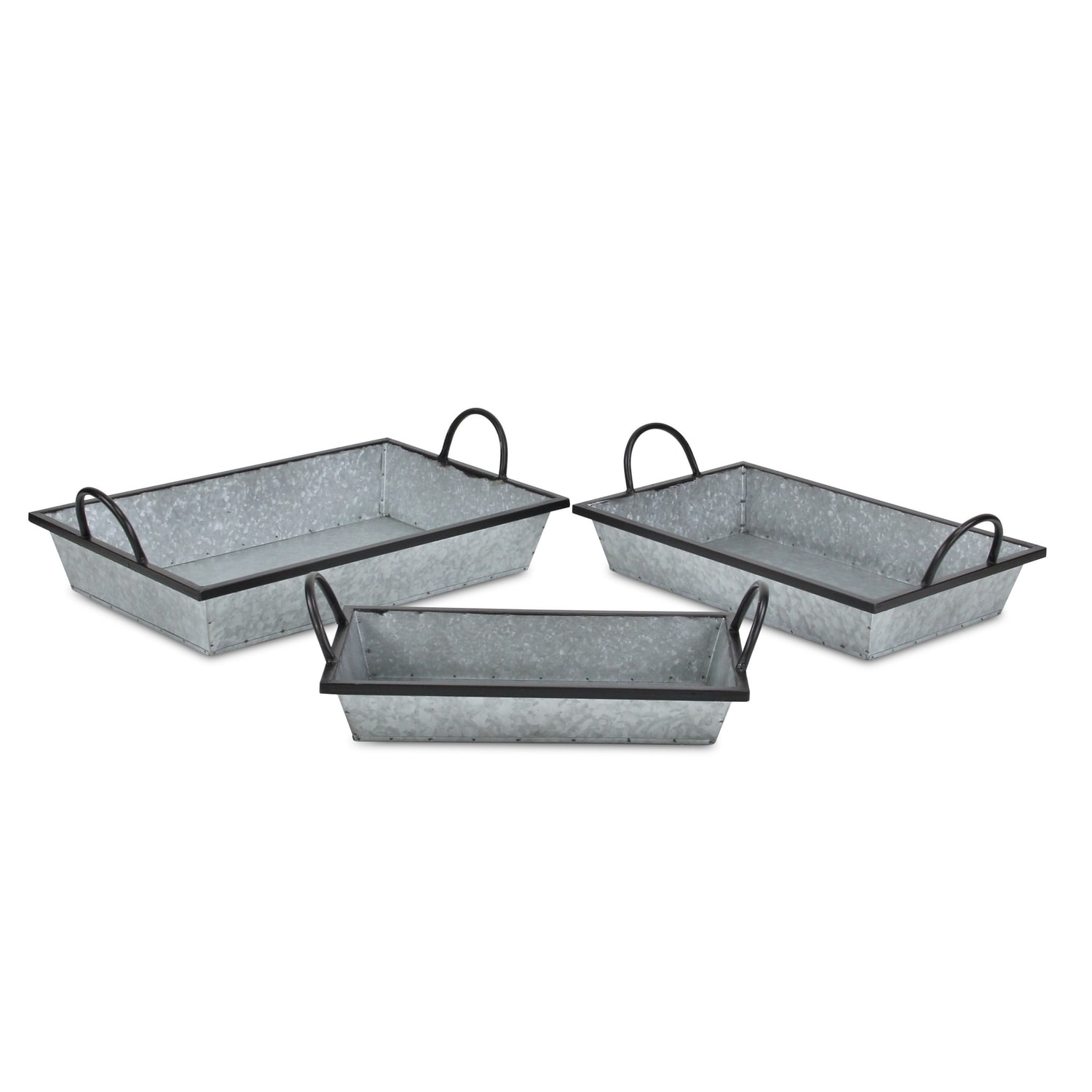 HomeRoots 4000483319 3.25-in x 17.75-in Silver Rectangle Serving Tray