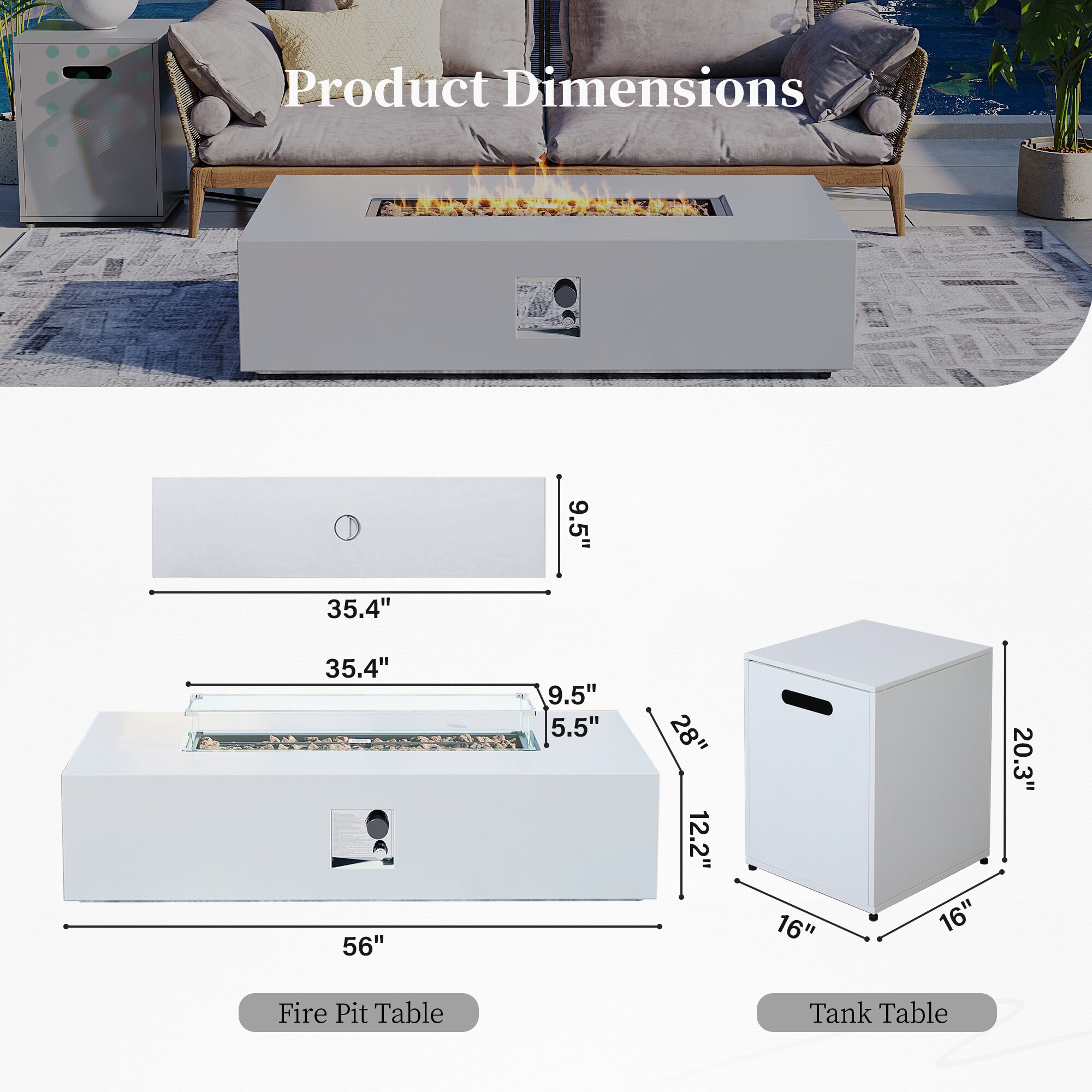Patio Watcher LS-56MBE-HW Outdoor-Gas-Firepits - View #4
