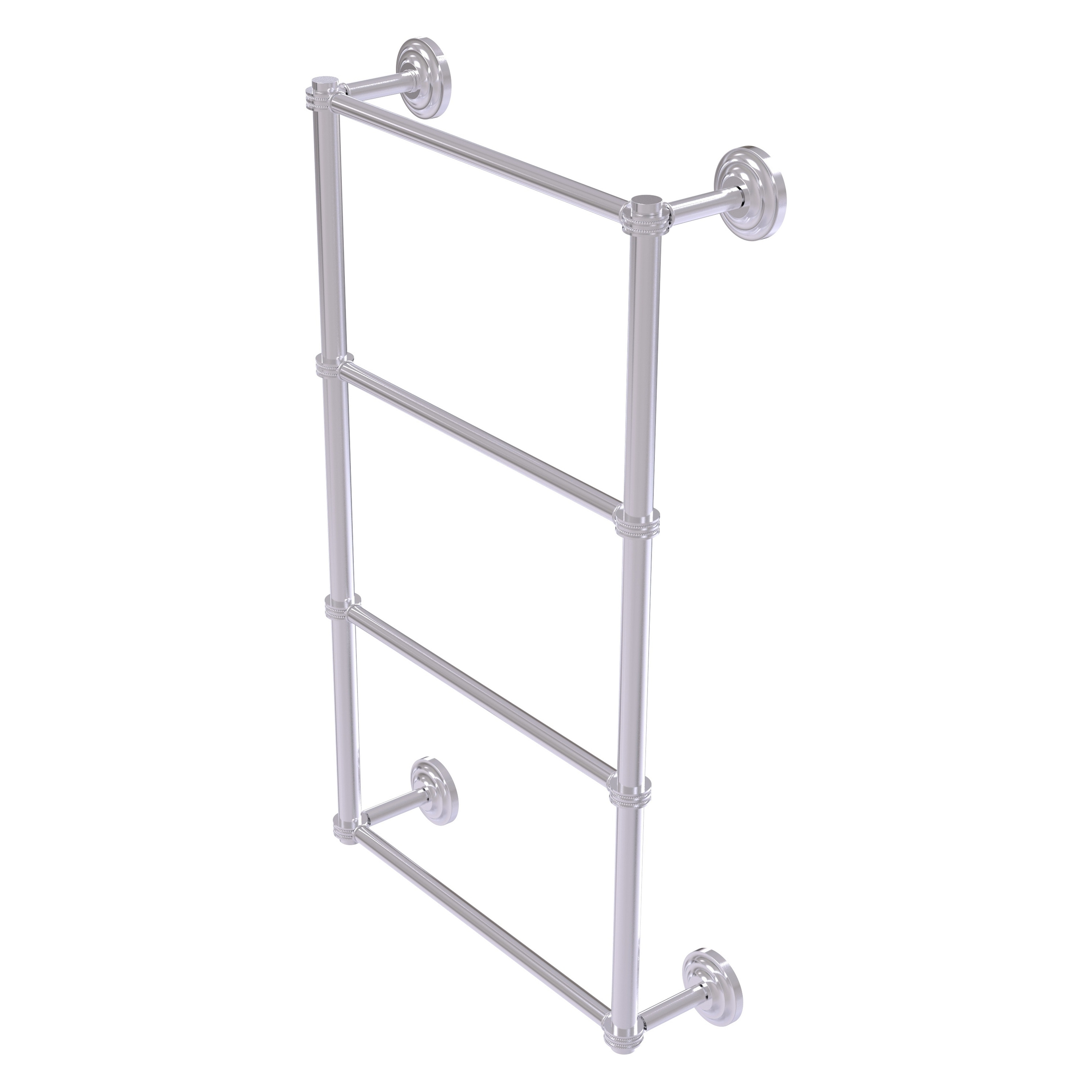 Allied Brass QN-28D-30-SCH Que New 30-in double Satin Chrome Wall mount 4-tier Towel Bar