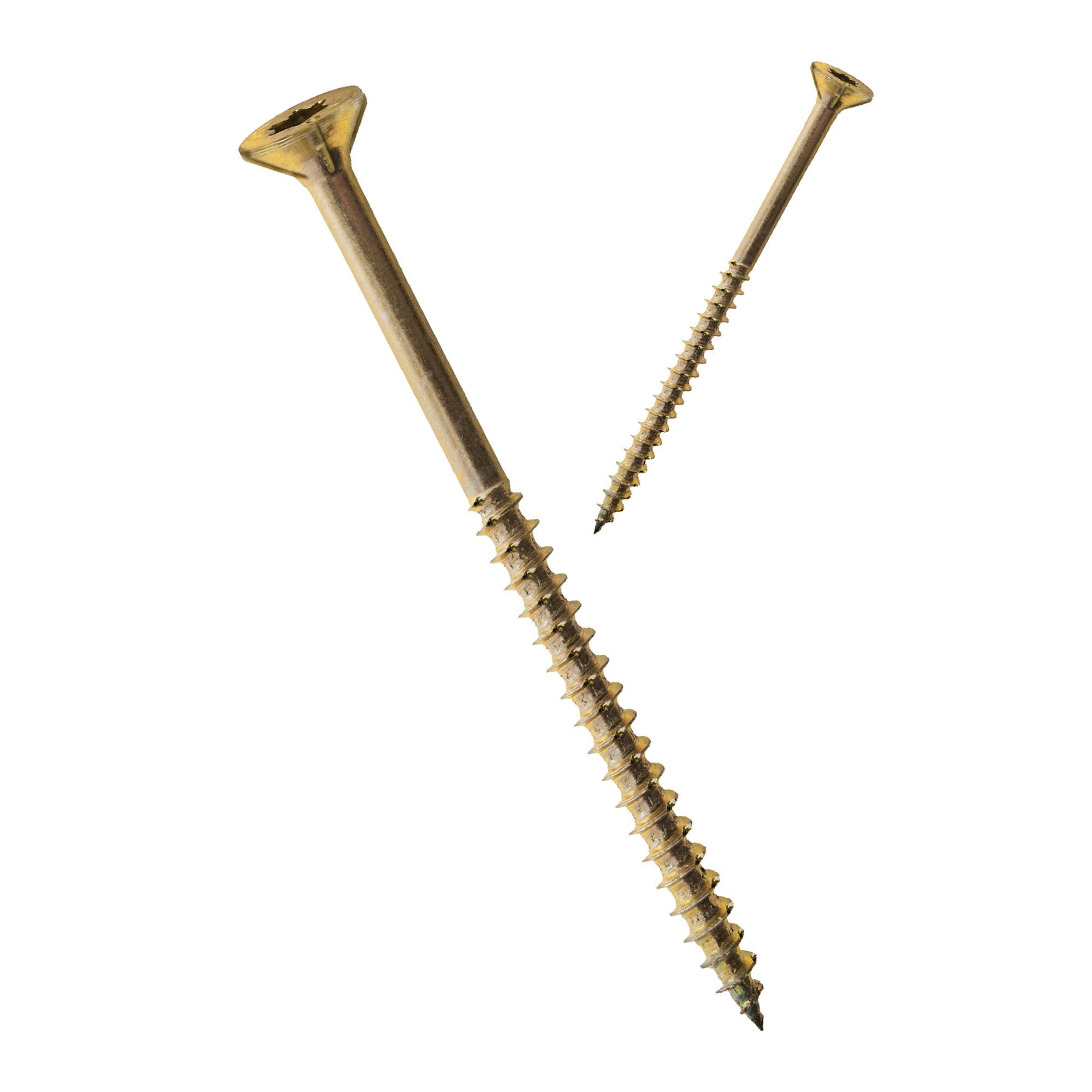 Nuvo Iron 104GPYJ #10 x 4-in Yellow Zinc Exterior Wood Screws (100-Per Box)