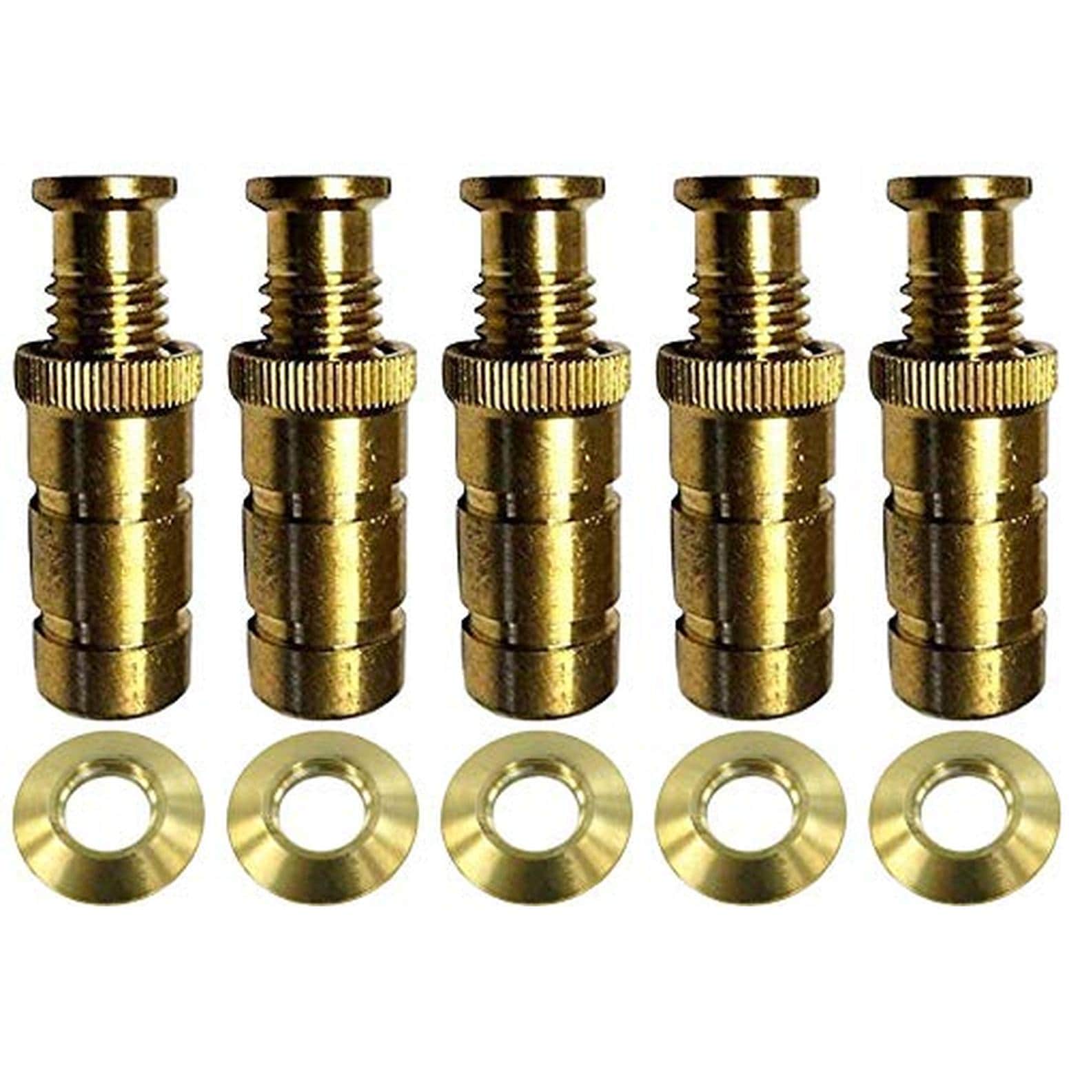 Poolzilla CN-ANCHOR-COL-5PK 5 PCS Pool Safety Cover Brass Anchors with Beauty Collar Discs