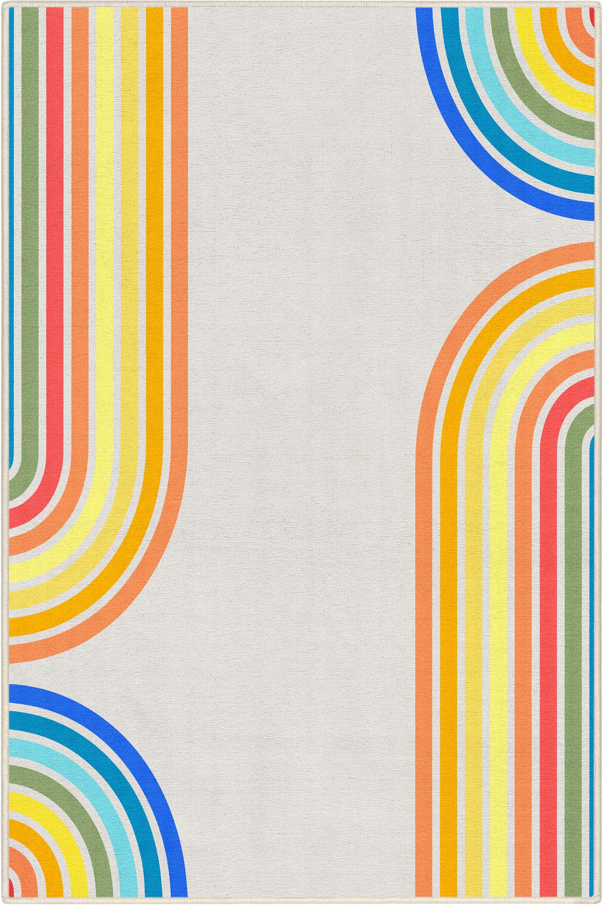 Apollo Multi Color Arch Geometric Kids Rectangular Rug 3'3" x 5'