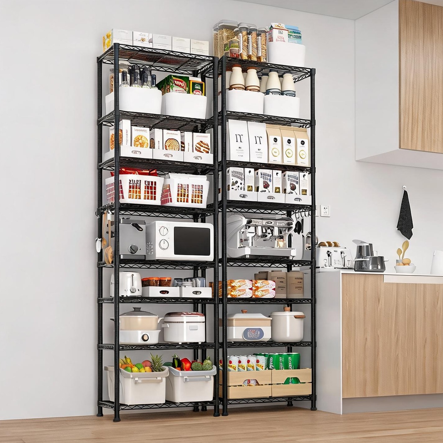 BBabe 1600 lbs Total Capacity and Wheels Home and Furniture Storage with 78.74 Shelving
