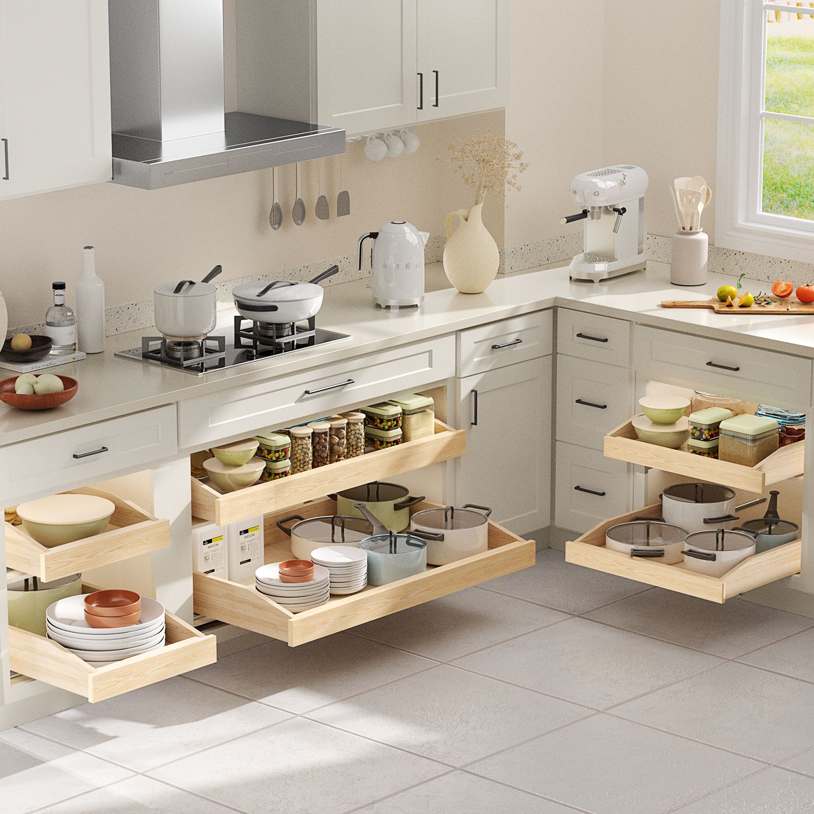LOVMOR LS-AIW23-YCM Pull-Out-Cabinet-Baskets - View #8
