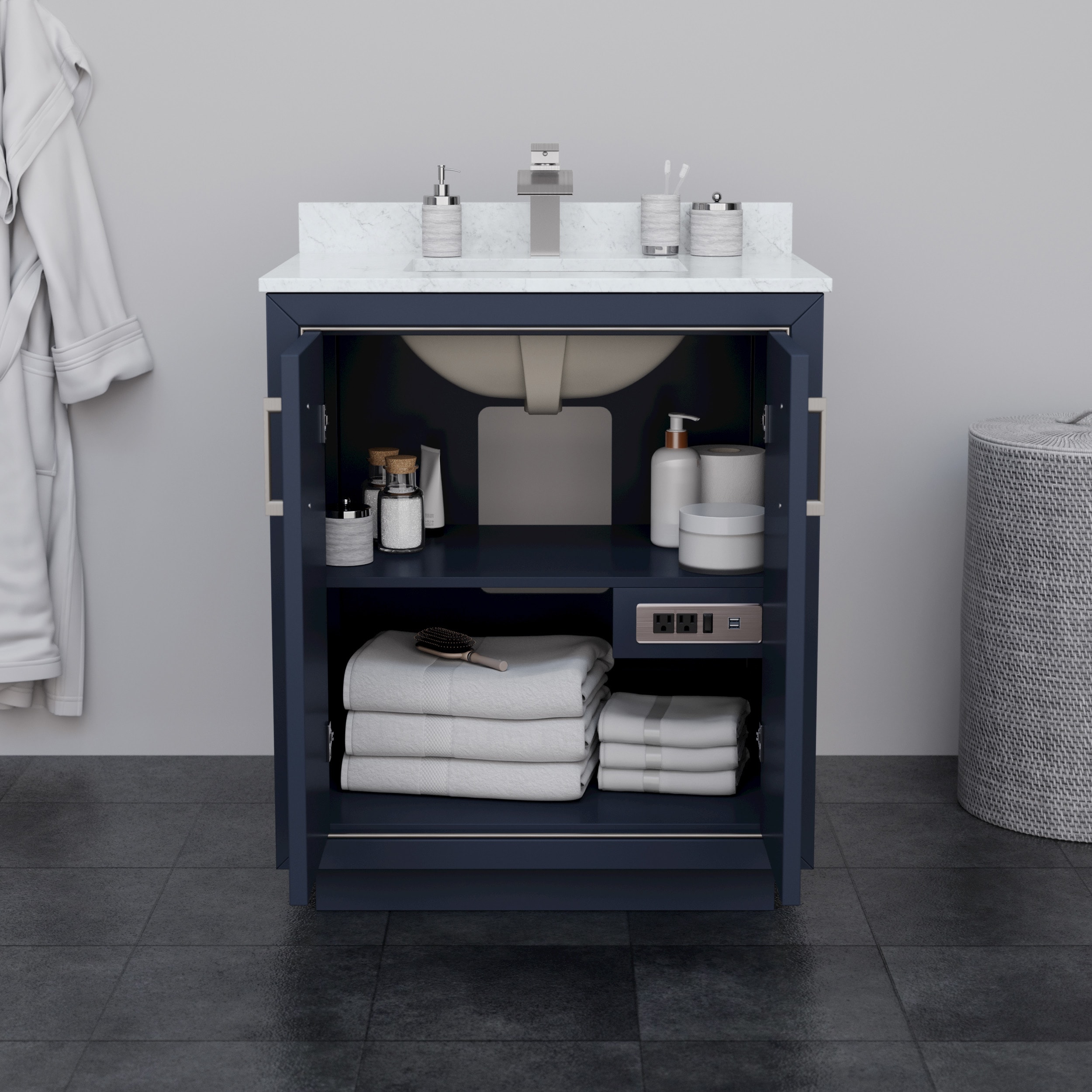 Wyndham Collection WCF111130SBNC2UNSMXX Bath-Vanity-Combo - View #3