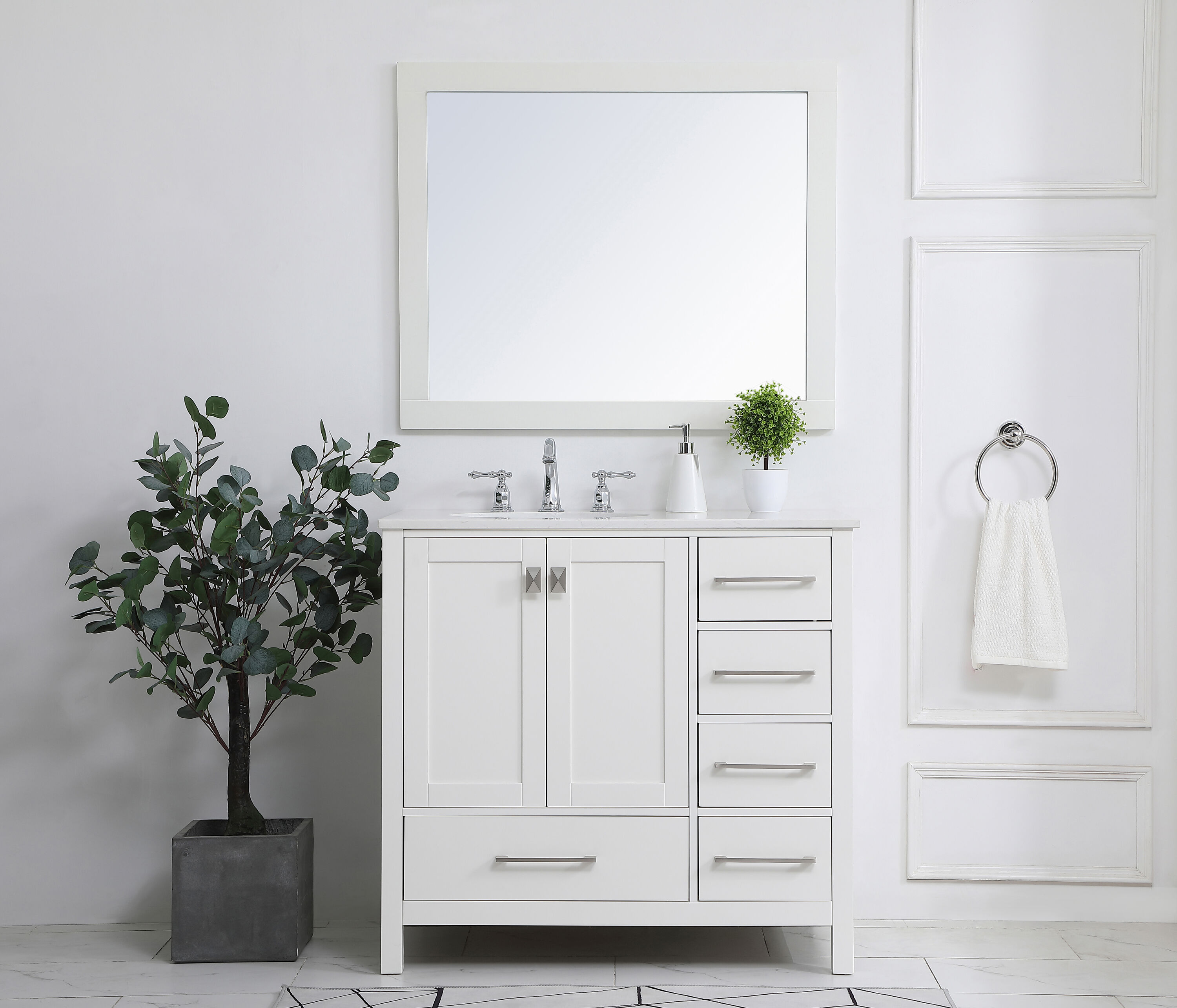 Elegant Decor HF56508WH Bath-Vanity-Combo - View #4