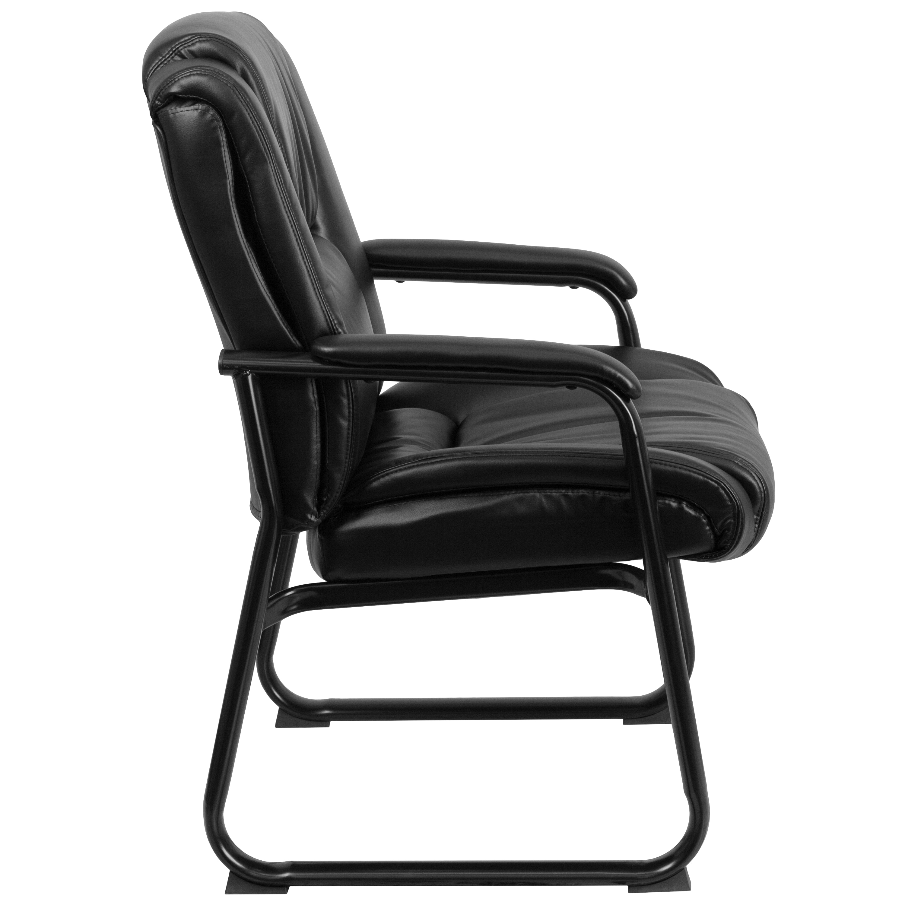 Black LeatherSoft Executive Sled Base Office Chair