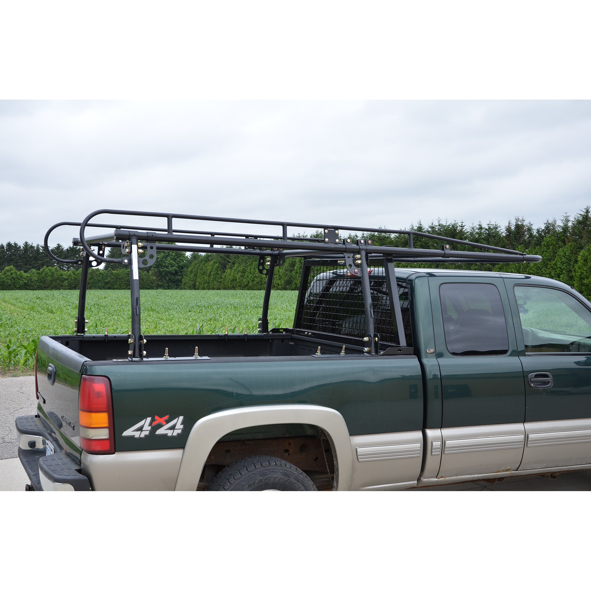 Erickson Truck Rack Cargo Carrier, Steel, Hitch Mount, 84in x 42in x