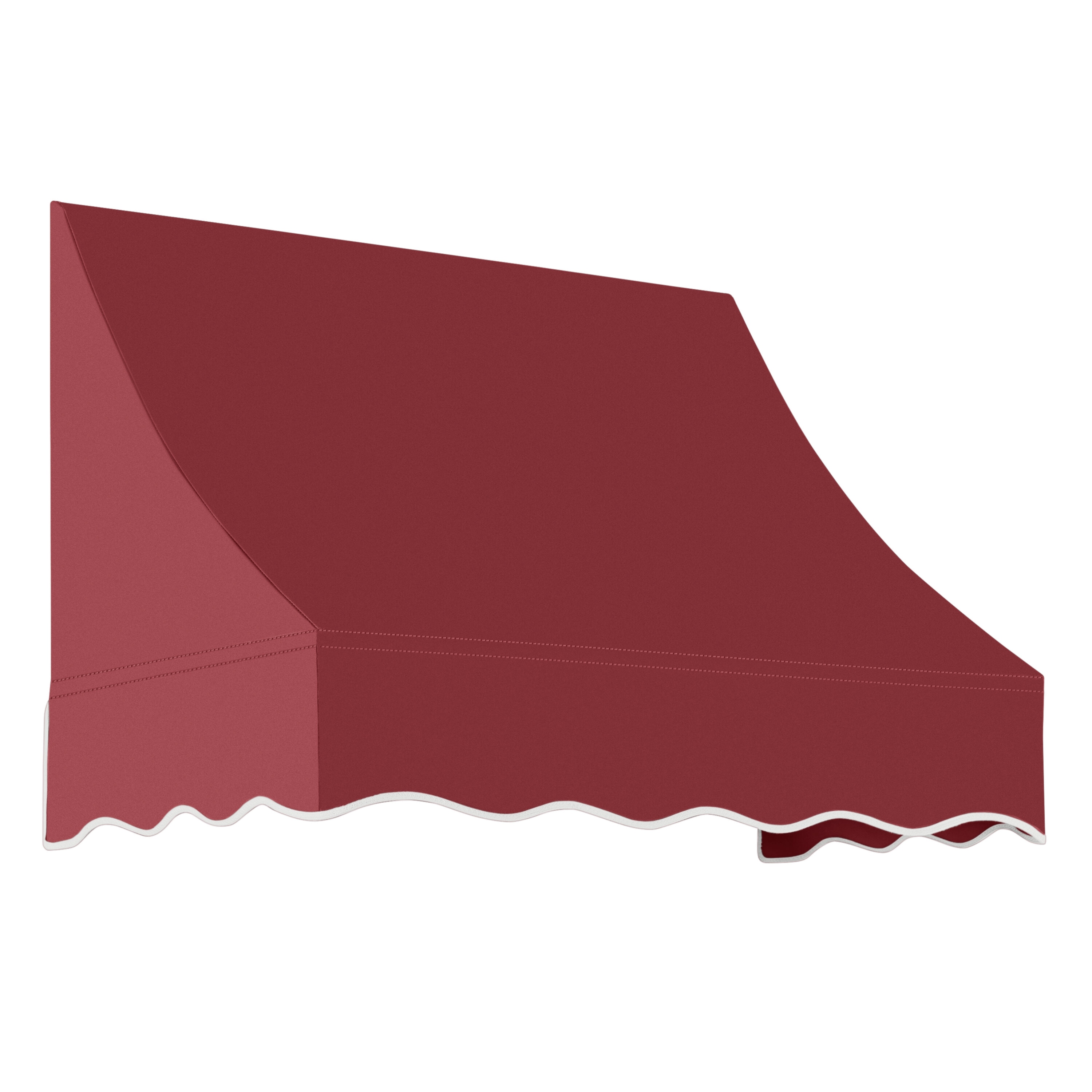 Awntech NT22-L-4B Nantucket 52.5-in Wide x 24-in Projection x 31-in Height Fabric Burgundy Solid Fixed Window/Door Awning