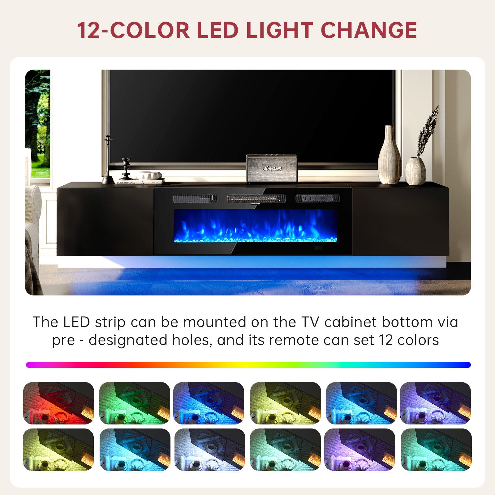 AOXUN AX-30270B Electric-Fireplaces - View #3