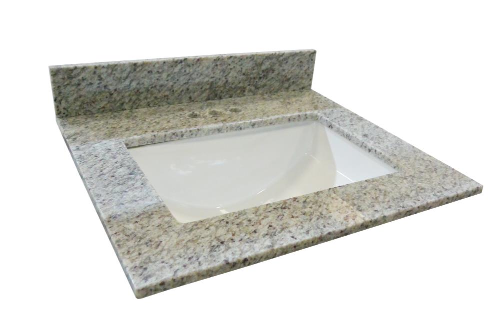 Design House 563353 49-in Kashmir White Granite Single Sink Bathroom Vanity Top