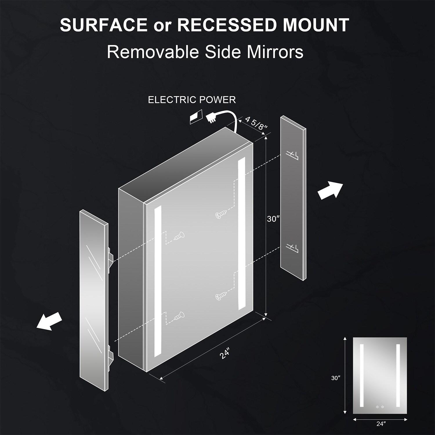 Forclover MEAM-VI2430R Bathroom-Medicine-Cabinets - View #6