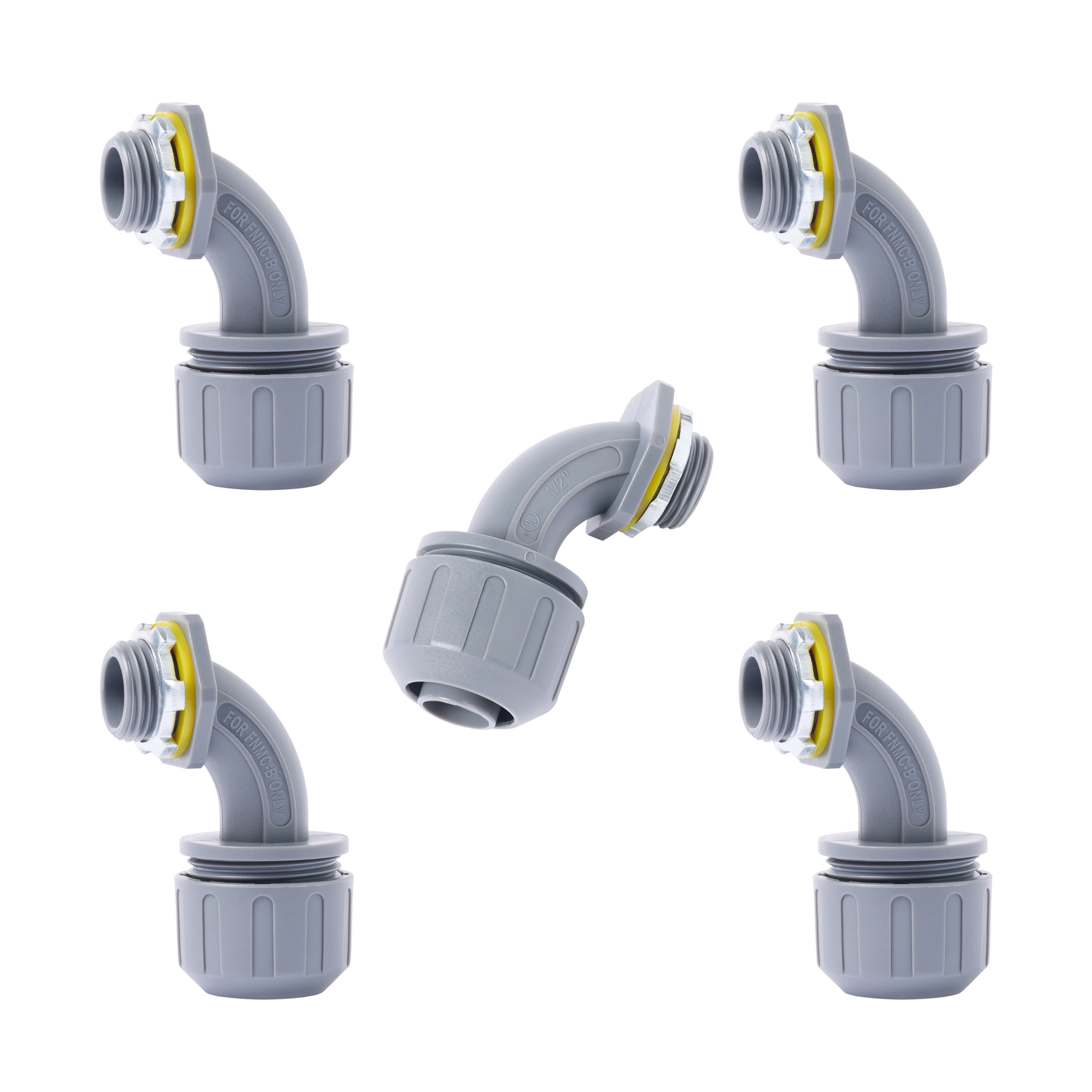 Southwire 1/2-in 90 -Degree Liquid Tight PVC Right angle type Connector 5 -Pack