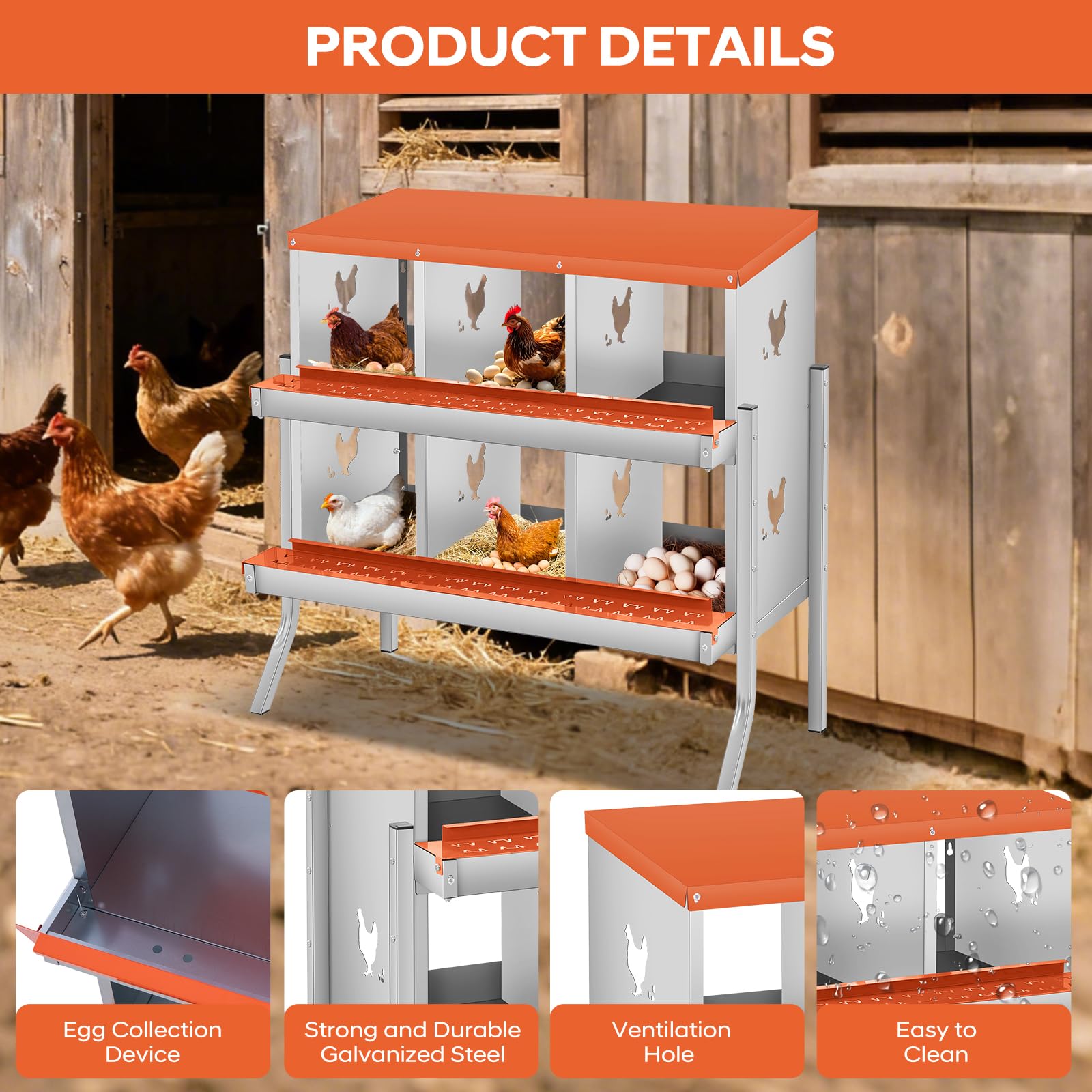 Garvee 09GXFCHBNL-411 Chicken-Coops-Rabbit-Hutches - View #5