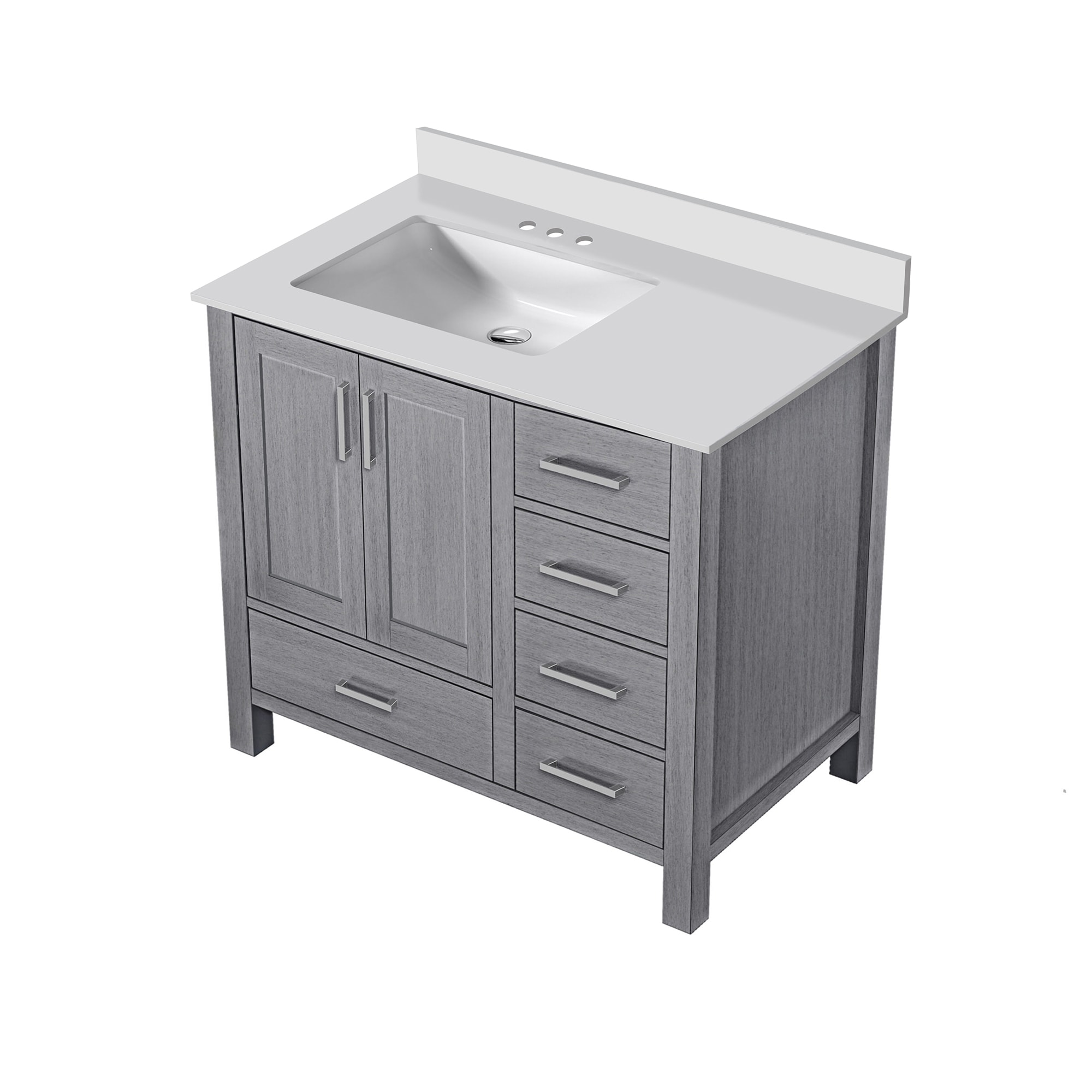 Lexora LJ342236SDWQ000L Bath-Vanity-Combo - View #2