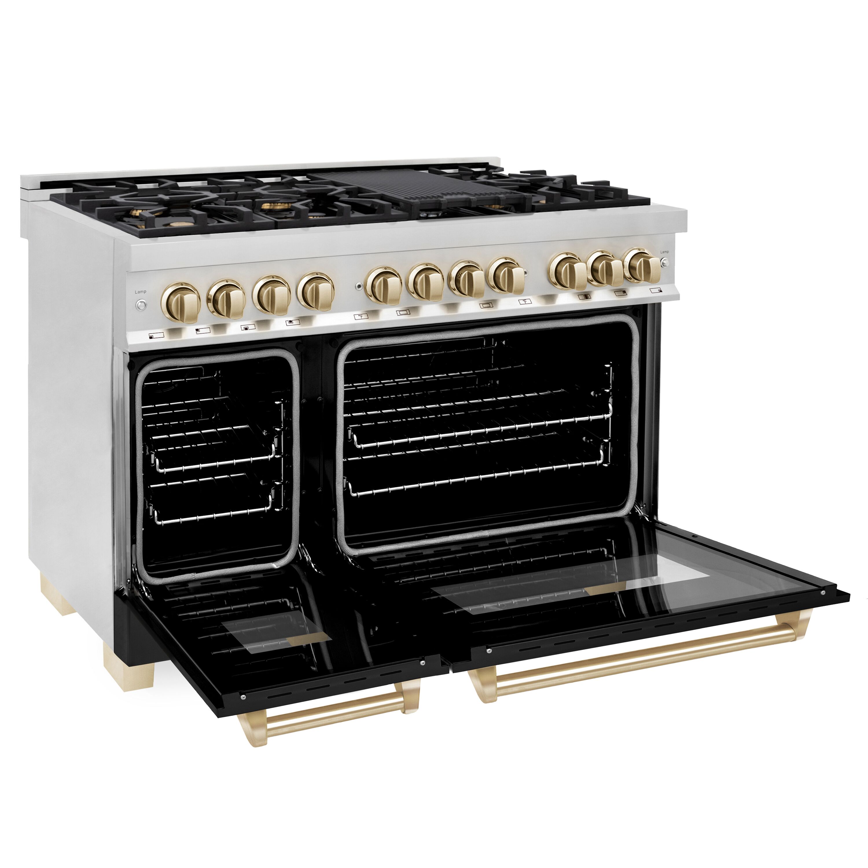 ZLINE KITCHEN & BATH RAZ-BLM-48-G Double-Dual-Fuel-Ranges - View #3