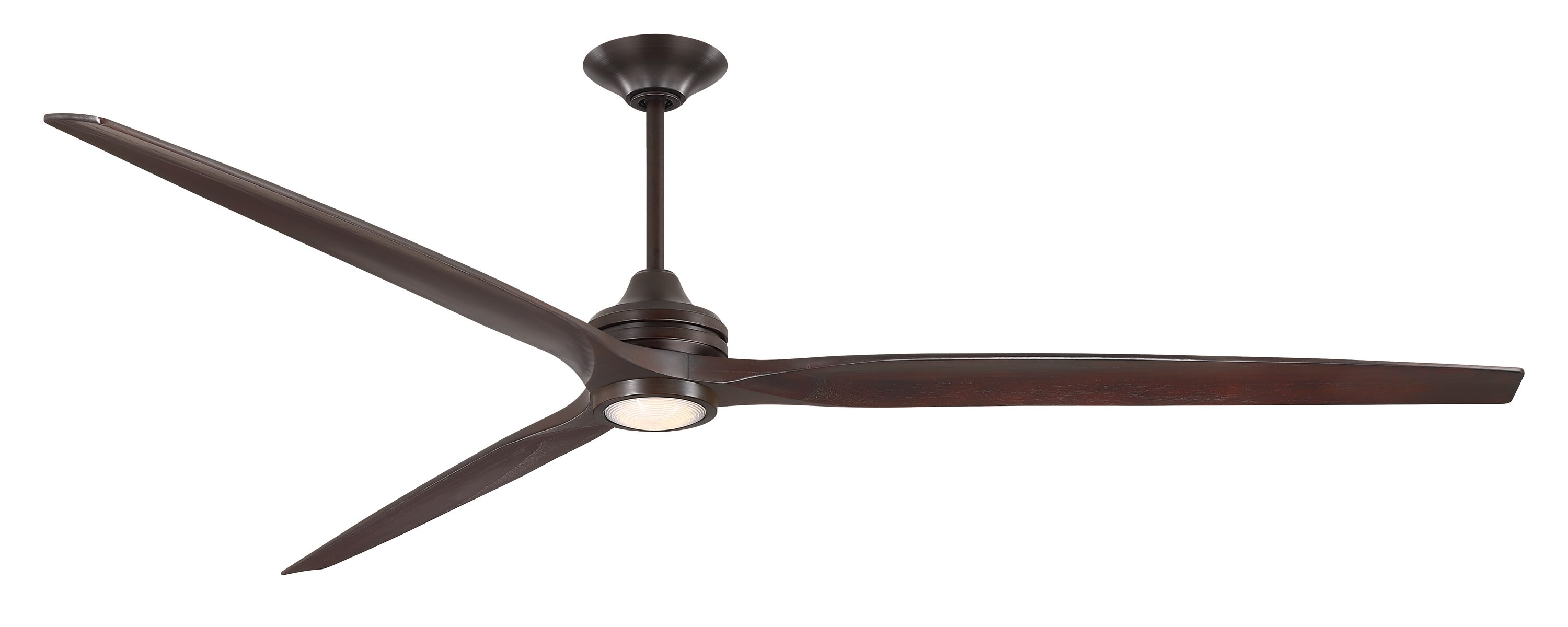 Fanimation Spitfire 96-in Dark Bronze with Dark Walnut Blades Color-changing Integrated LED Indoor/Outdoor Smart Propeller Ceiling Fan with Light and -  FPD6721BDZ-96DWA-LK