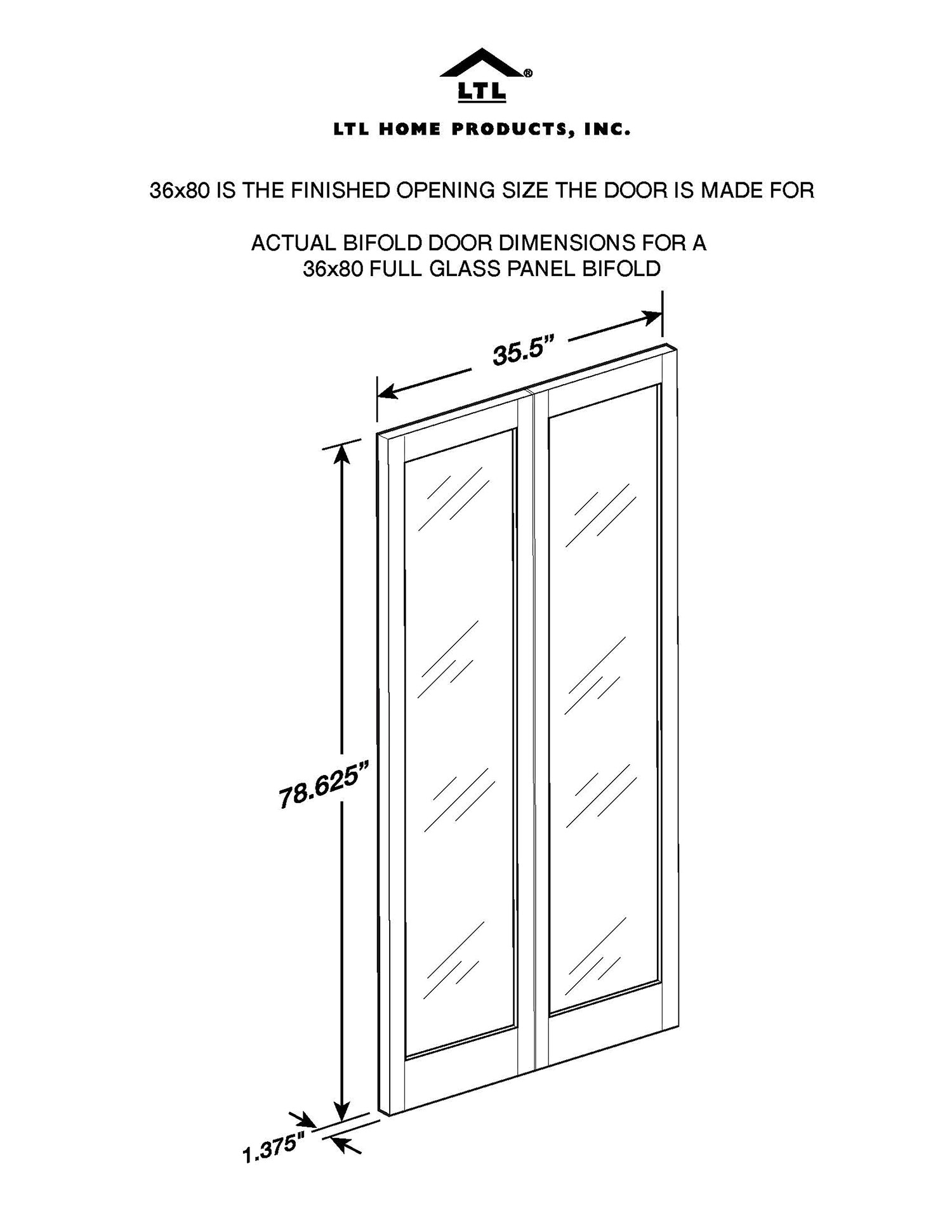 Pinecroft 873530 Bifold-Sliding-Closet-Doors - View #9