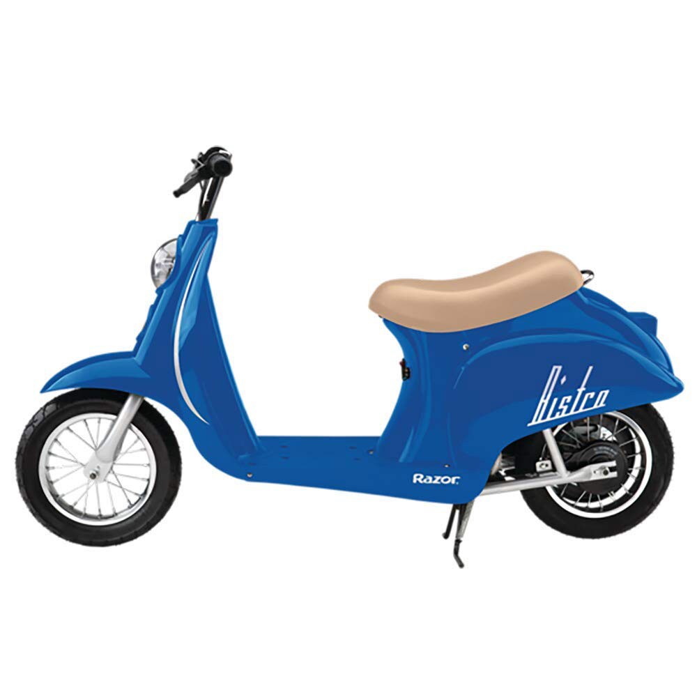 Razor Pocket Mod Miniature Euro 24 Volt Electric Retro Scooter Blue