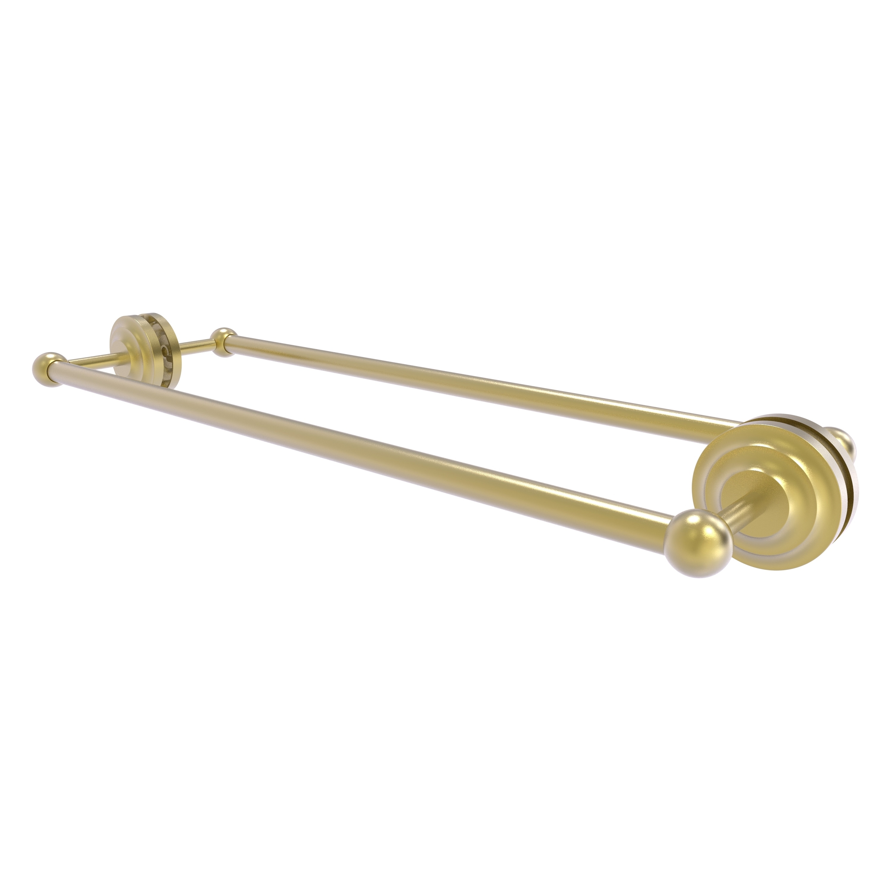 Allied Brass QN-41-BB-24-SBR Que New 24-in double Satin Brass Wall mount Double Towel Bar