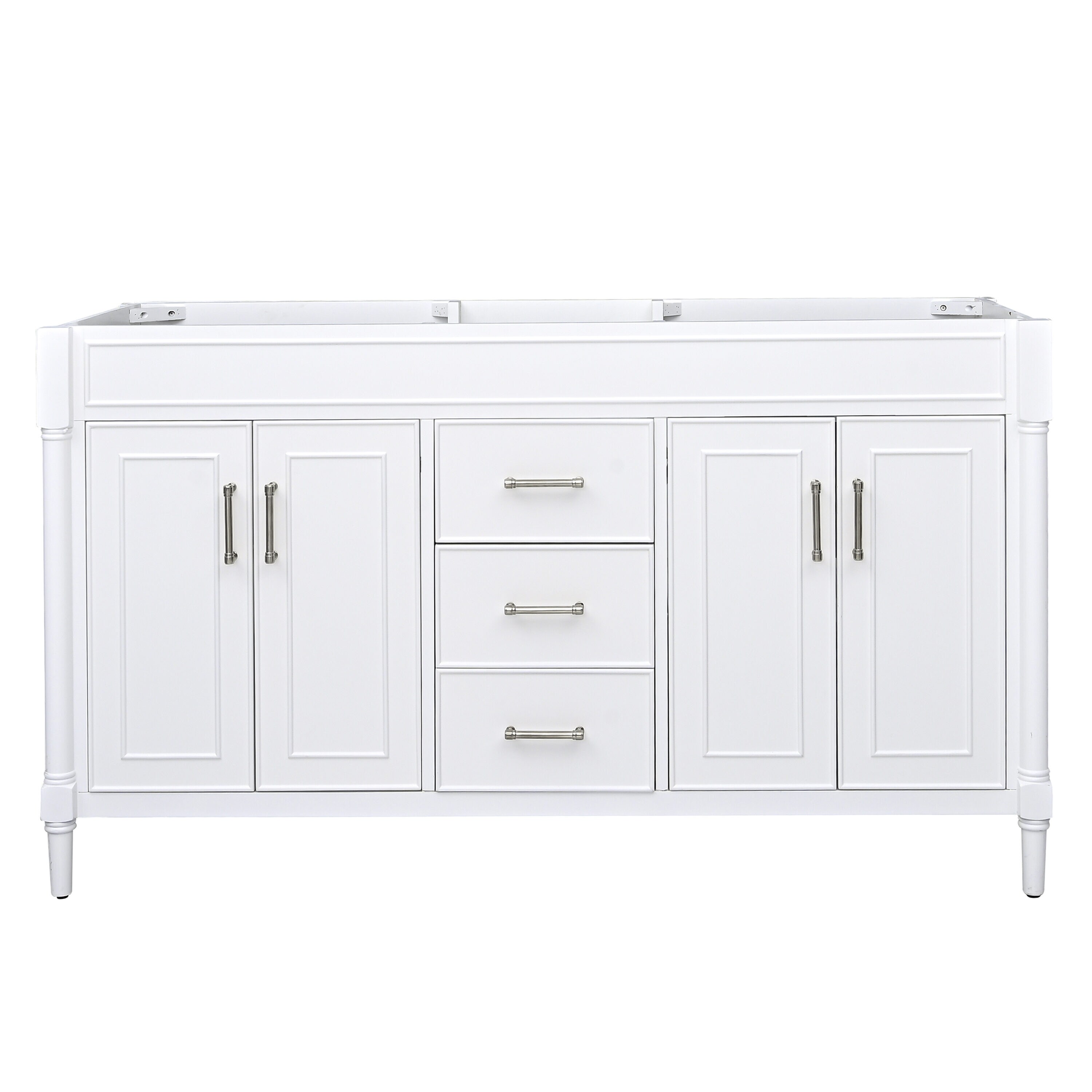 Avanity BRISTOL-V60-WT Bristol 60-in White Bathroom Vanity Base Cabinet without Top