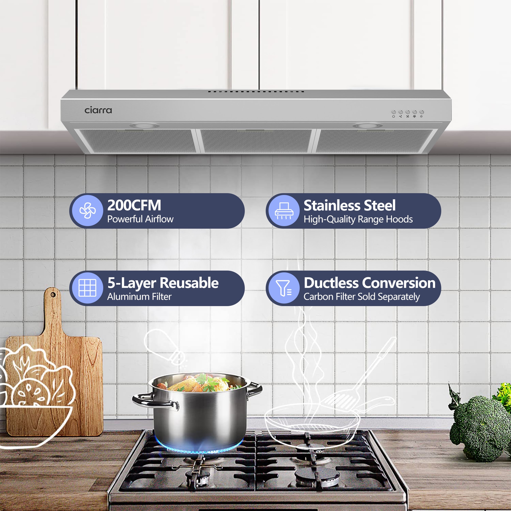 Jeremy Cass LSCIARDOE77 Undercabinet-Range-Hoods - View #3