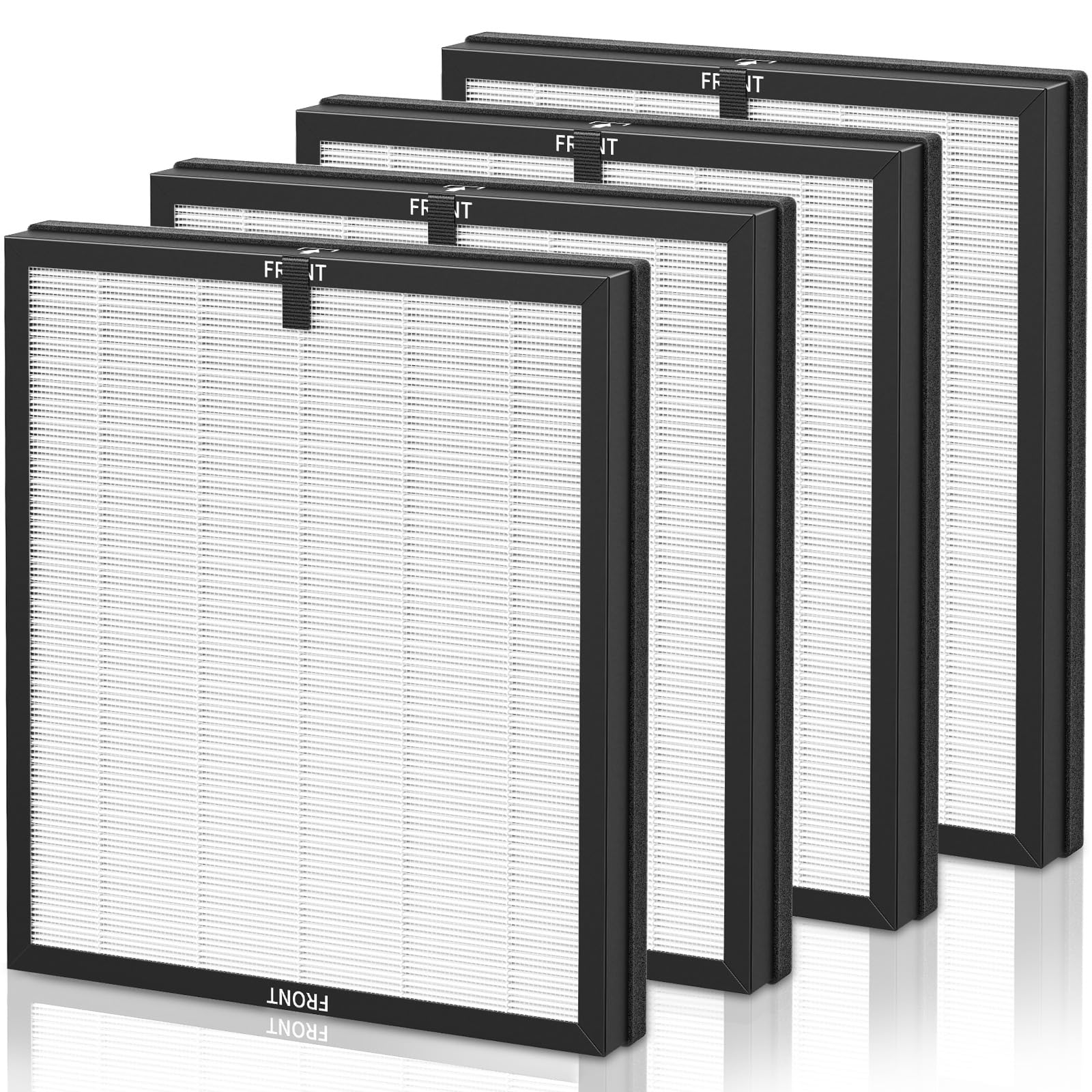 AKSCYZM  Air Purifier Replacement Filter for AP303 AP304 HEPA with Three Stage Filtration Removes Dust Smoke Odor Pollen Hair 4 pack