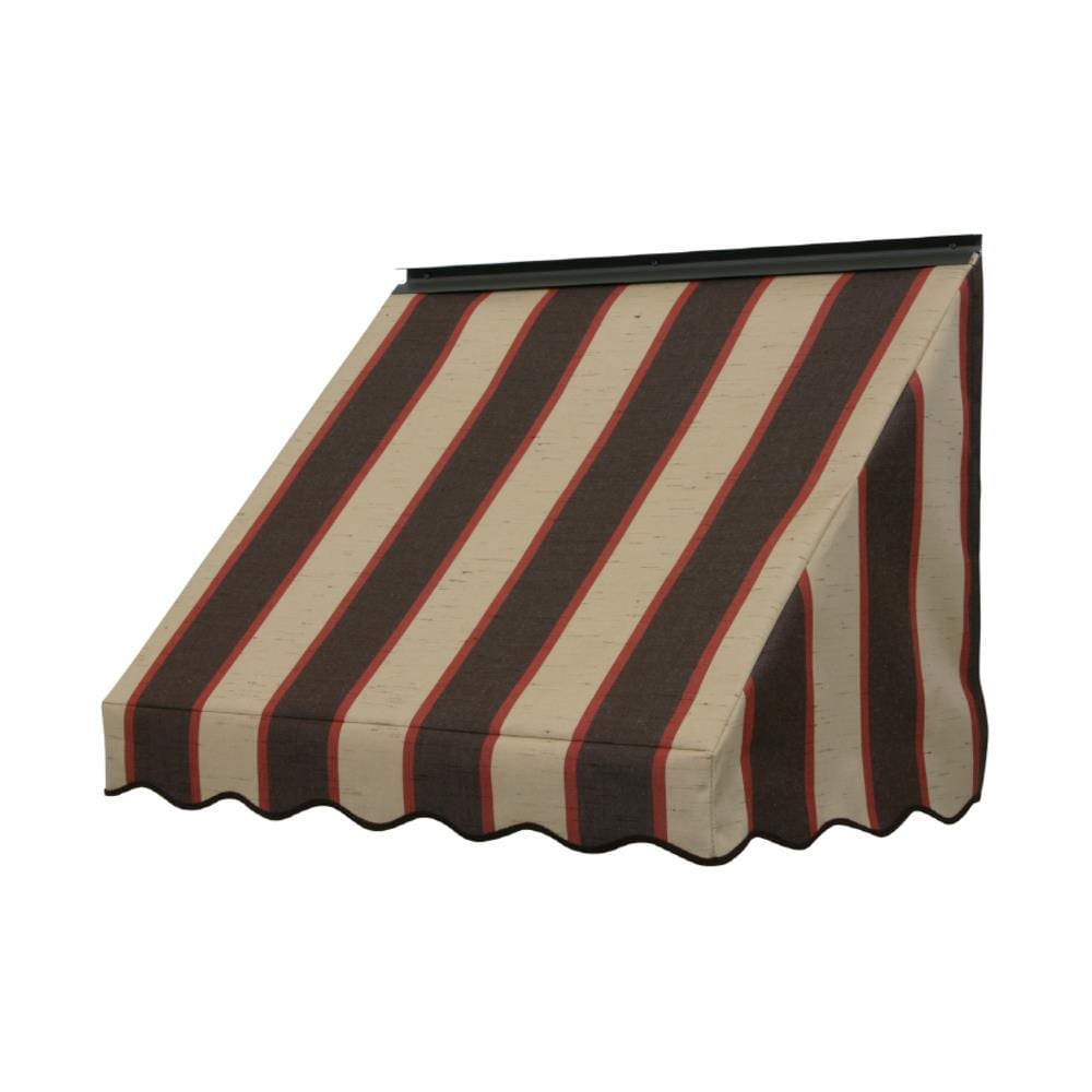 NuImage Awnings 37X5X42477303X 3700 42-Inches Wide x 18-Inches Projection x 23-Inches Height Fabric Bisque Brown (4773) Striped Fixed Window Awning