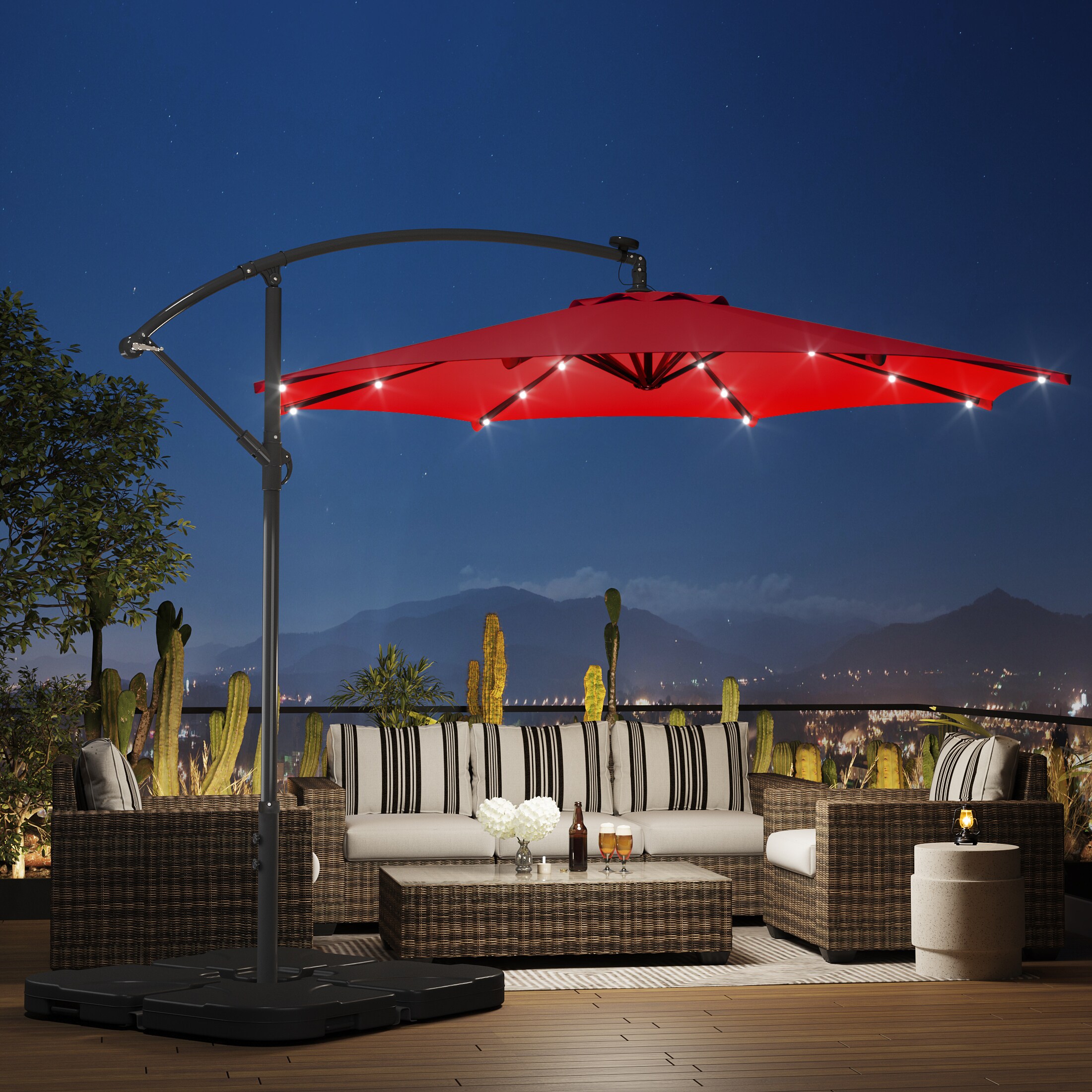 Westin Furniture OS3002-RD Umbrellas-2 - View #2