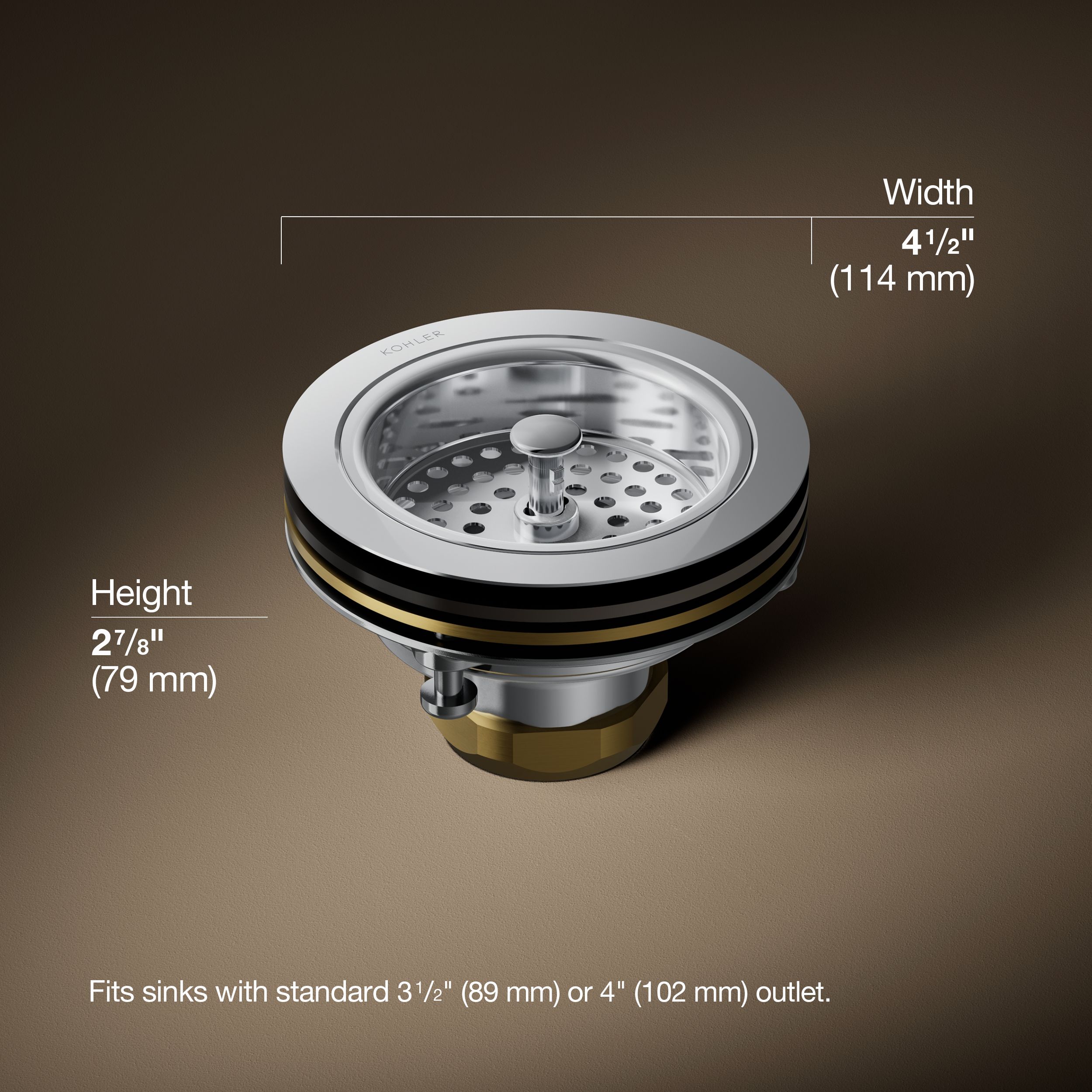 KOHLER R8799-C-CP Kitchen-Sink-Strainers - View #3