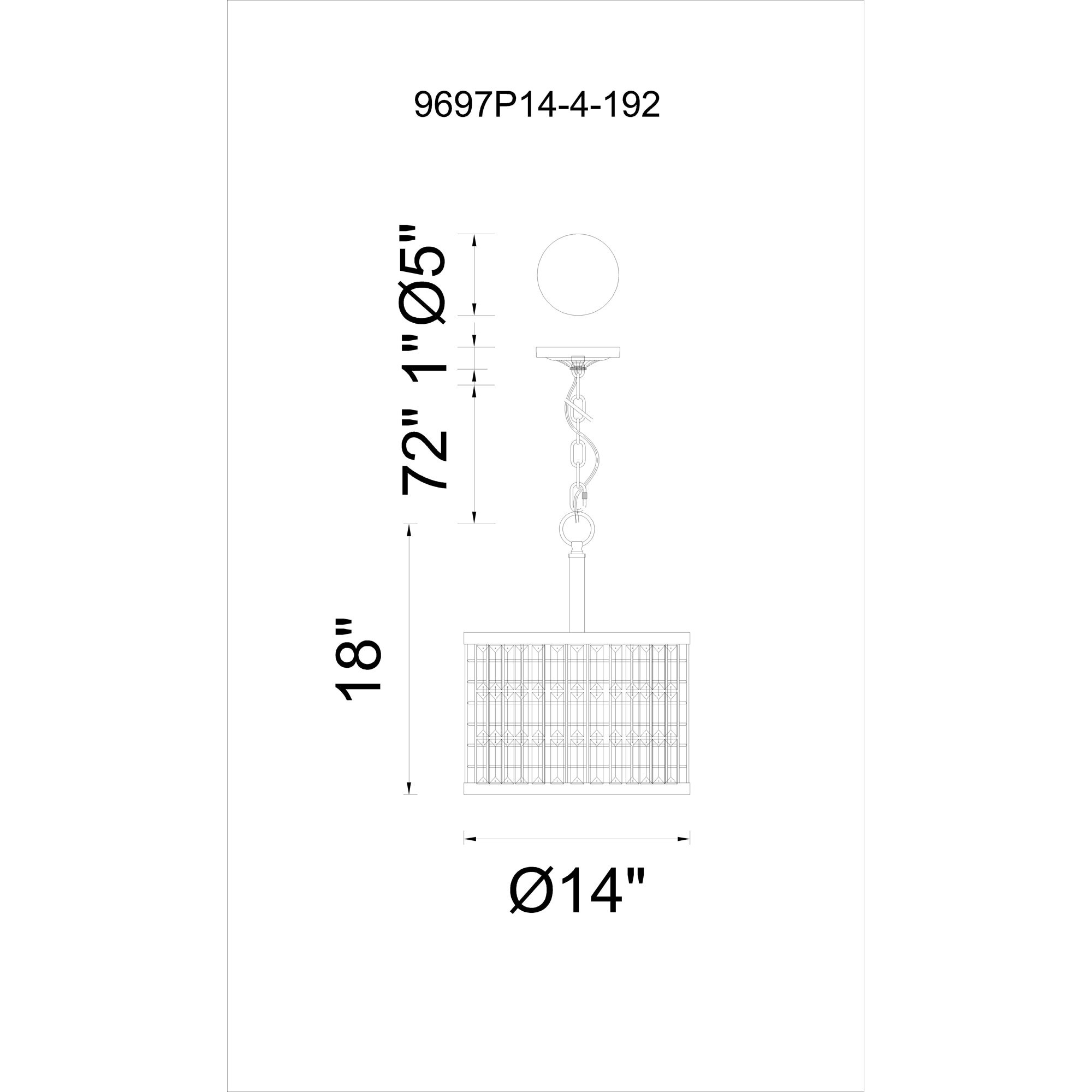 CWI Lighting 9697P14-4-192 b090015 - View #6