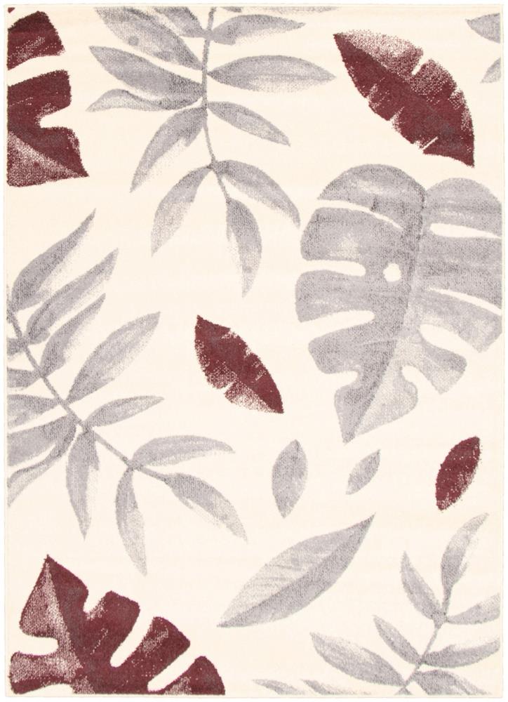 ECARPETGALLERY 315471 Presly 5 x 7 (ft) Loomed Polypropylene Gray Cream Bordeaux Rectangular Indoor Bohemian/Eclectic Area rug