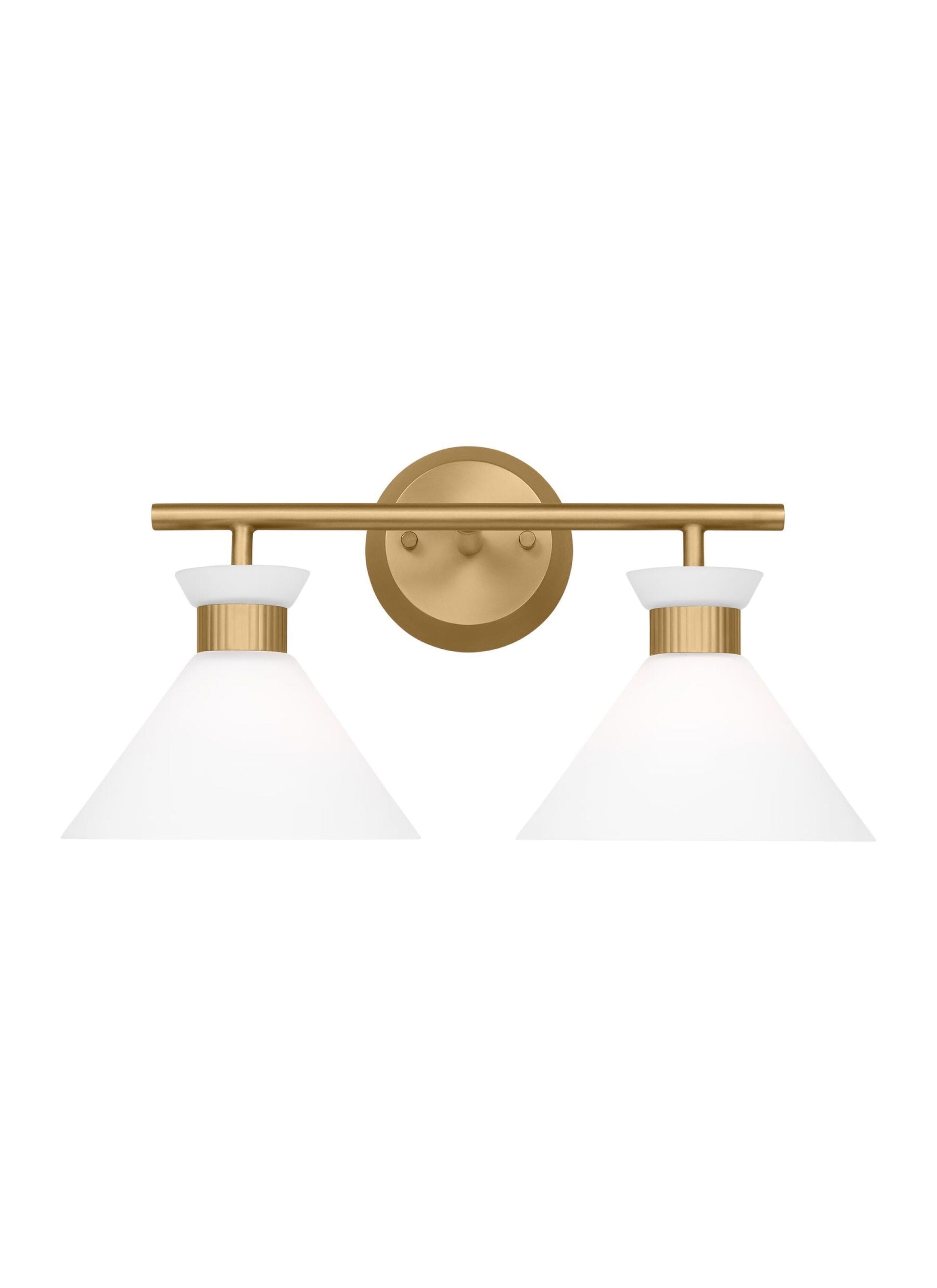 Scott Living DJV1012SB Belcarra 17.25-in 2 -Light Satin Brass Modern/contemporary Vanity light