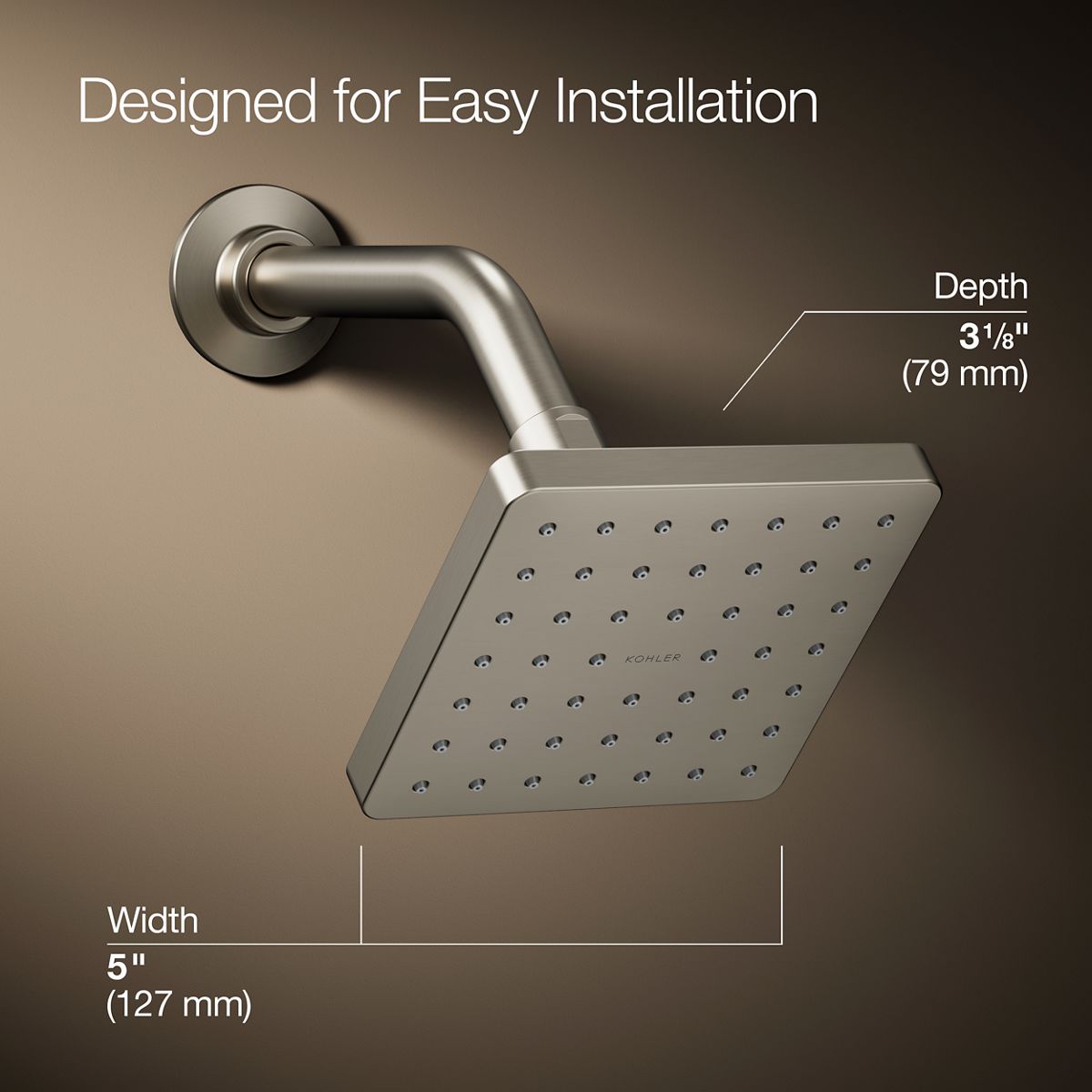 KOHLER K-24805-BN Fixed-Showerhead - View #3