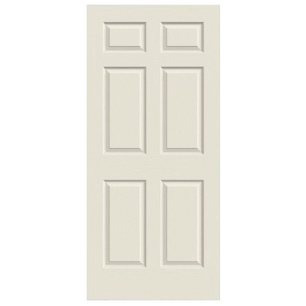 RELIABILT LOWOLJW225400702 36-in x 80-in Primed 6-panel Textured Hollow core Primed Molded composite Slab Door