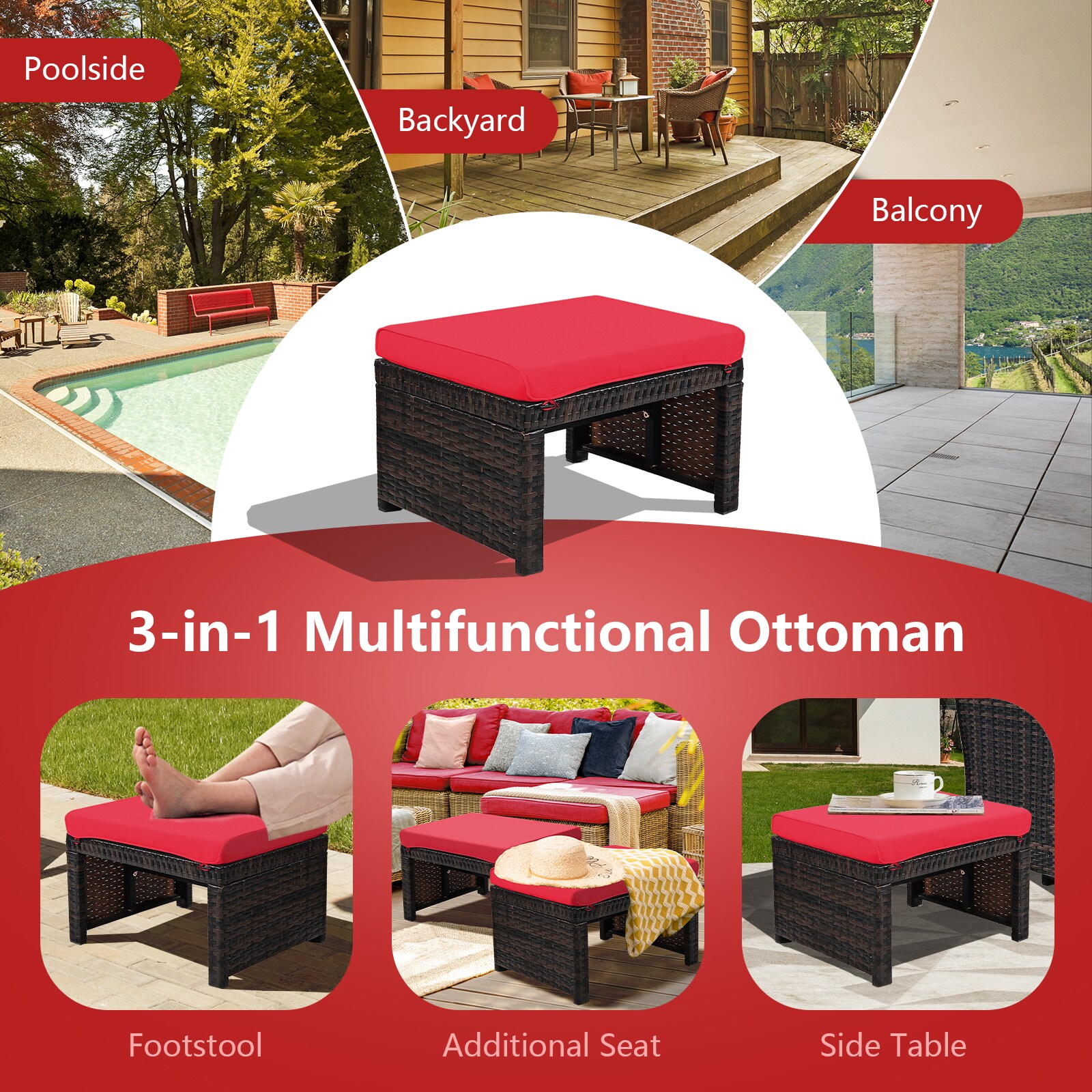 LIVIZA OUG67814RE Stools-Ottomans - View #4