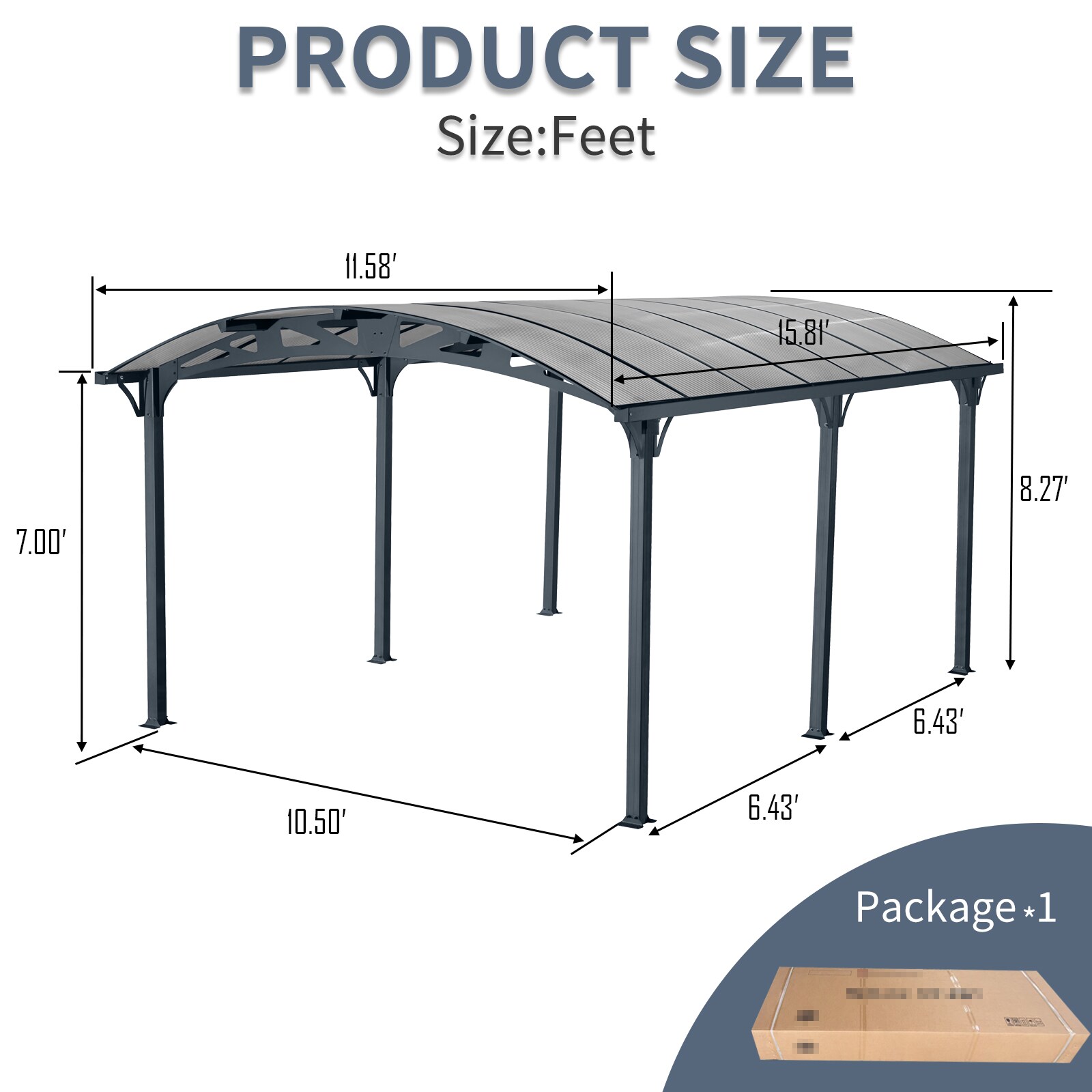 Mondawe MO-WWC-39156 Carport-Covers - View #8