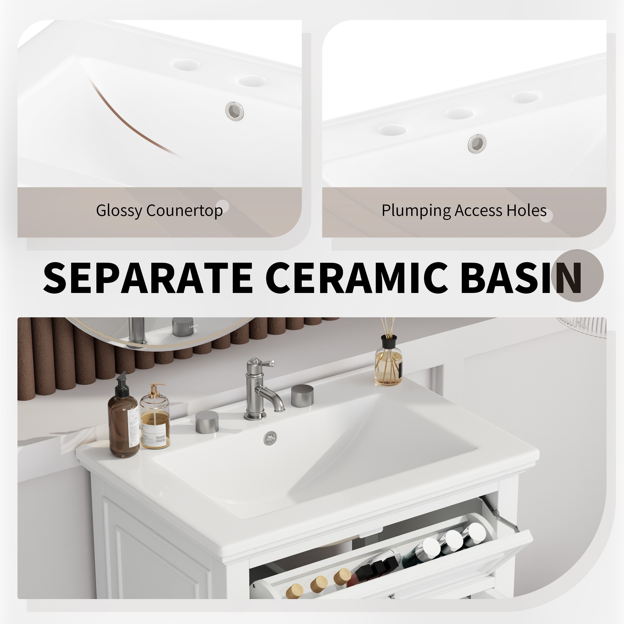 WELLFOR WA-MBF-7236 Bath-Vanity-Combo - View #9