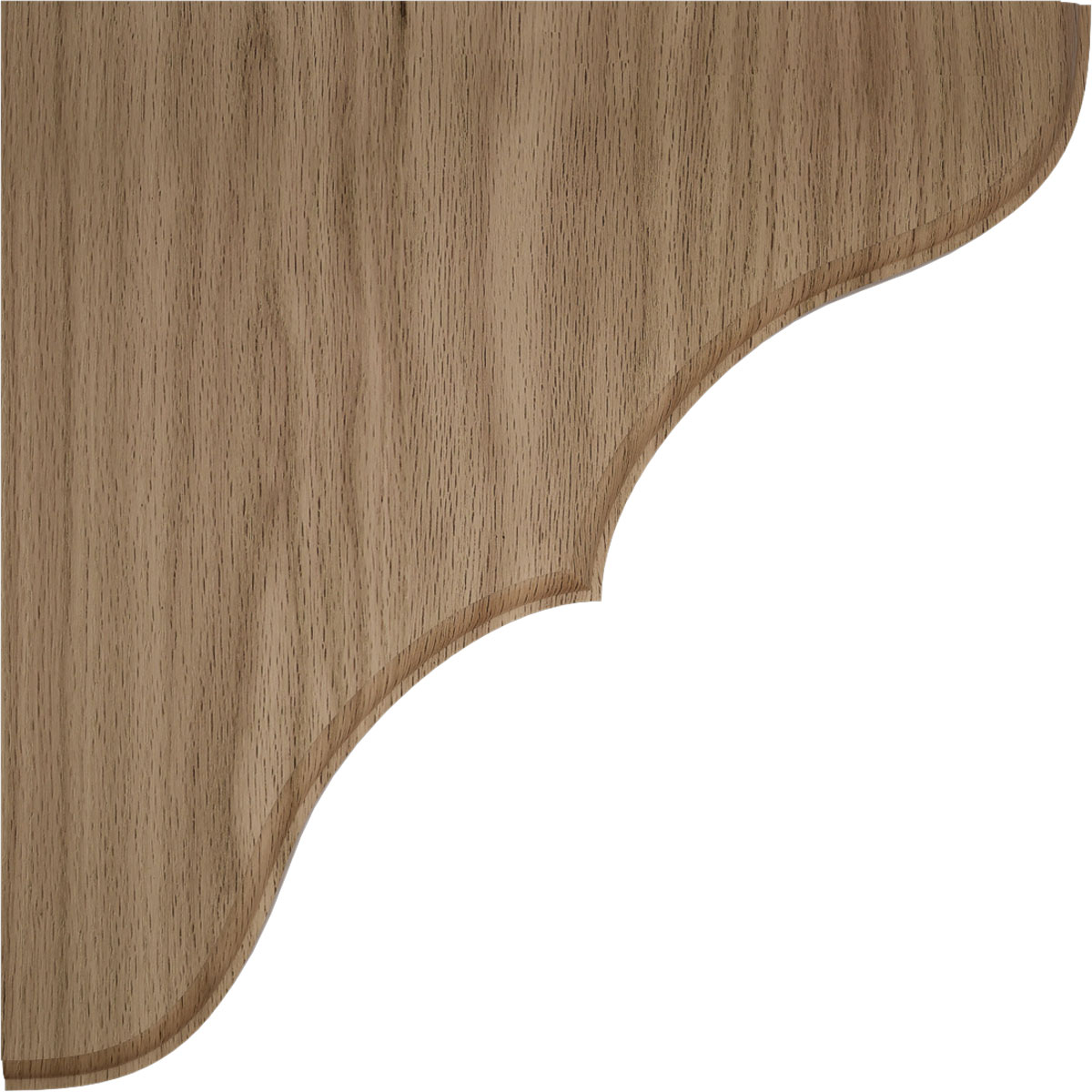 Red Oak 10" Hand-Carved Wood Corbel Bracket