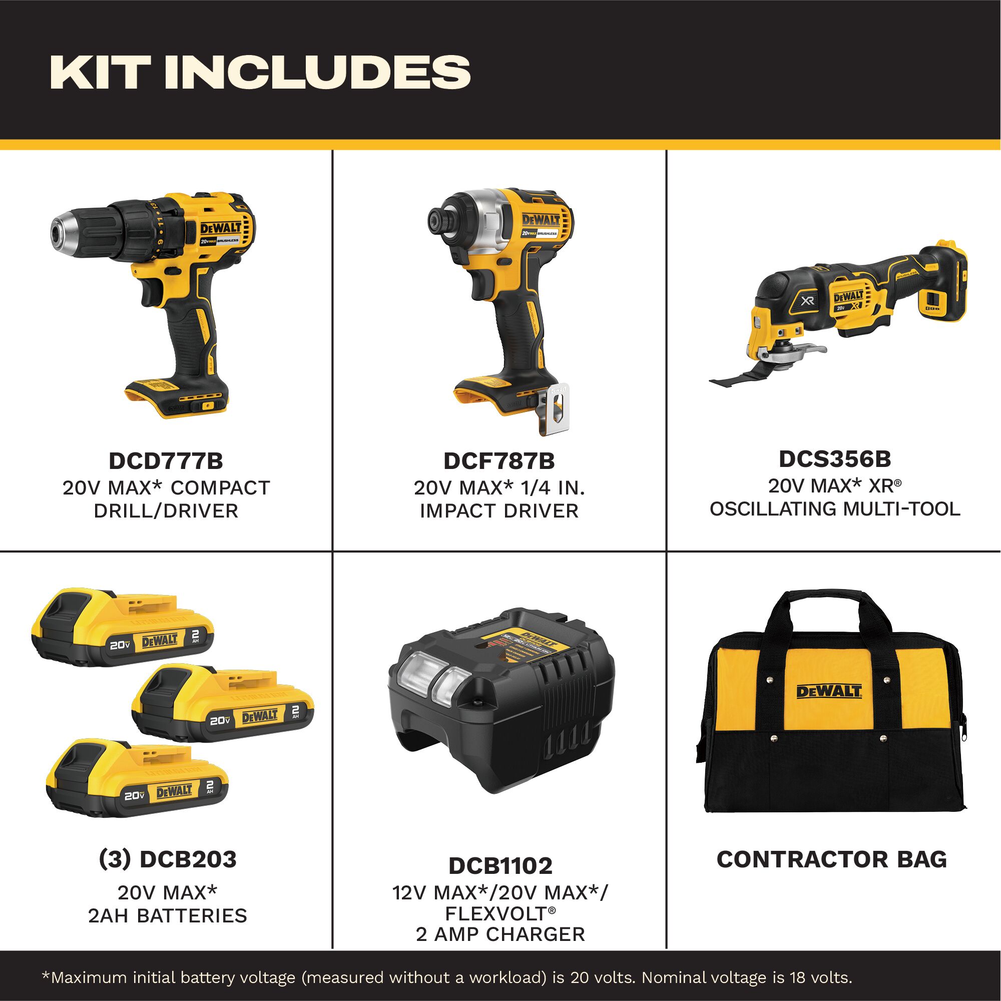 DEWALT DCK360D3 Combo-Kits - View #2